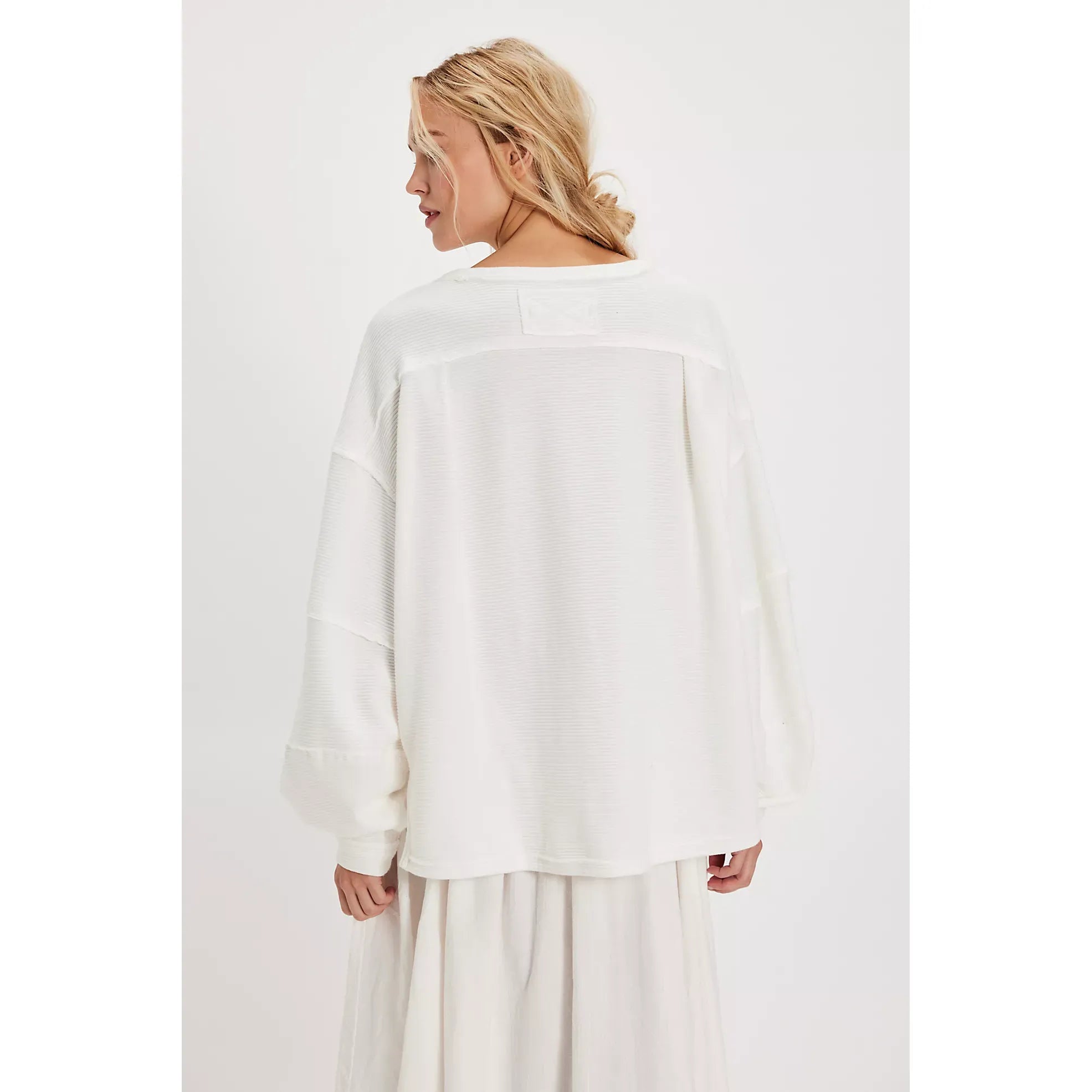 Free People - Total Eclipse Tee in Clean Ivory