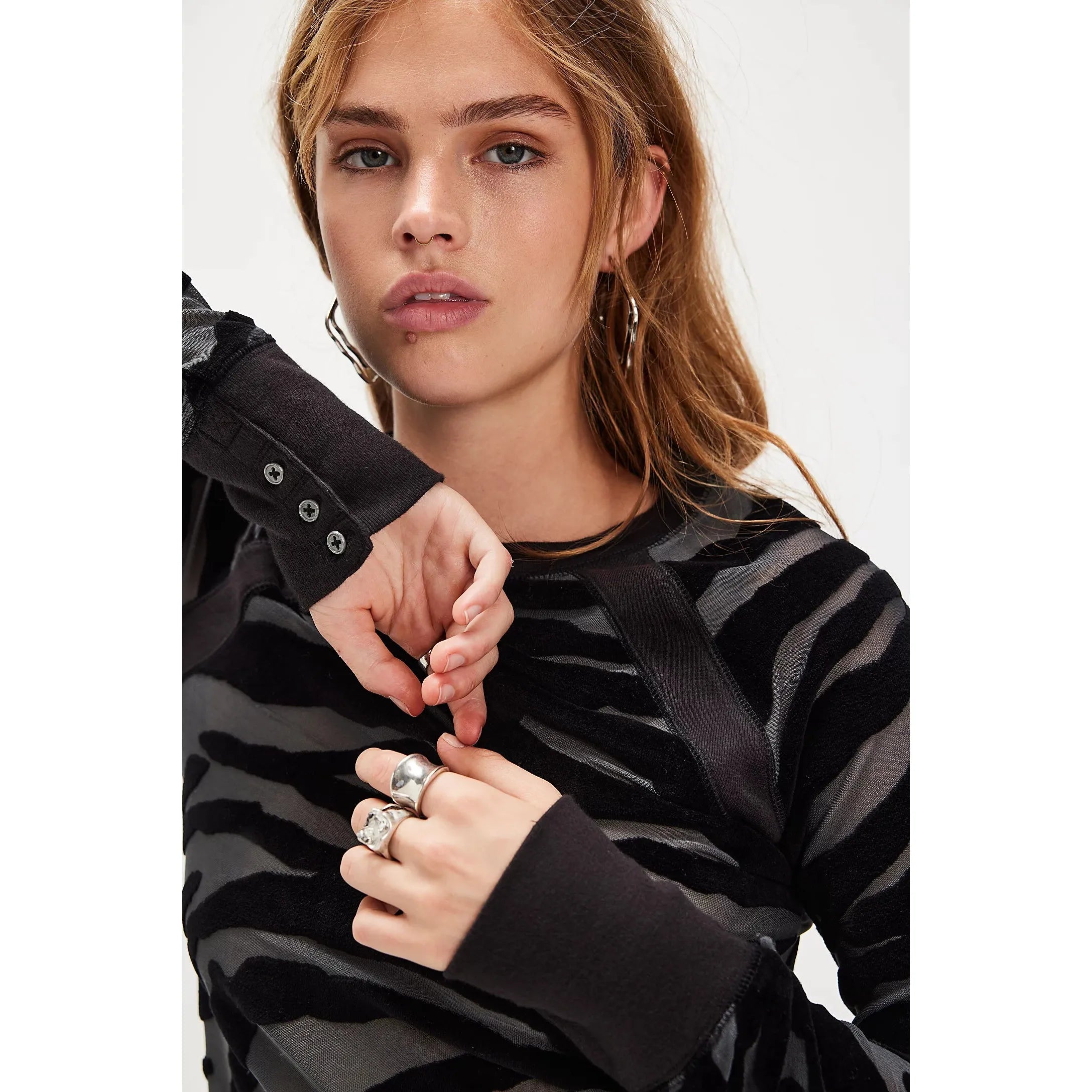 Free People - So Lush Layering Top in Black