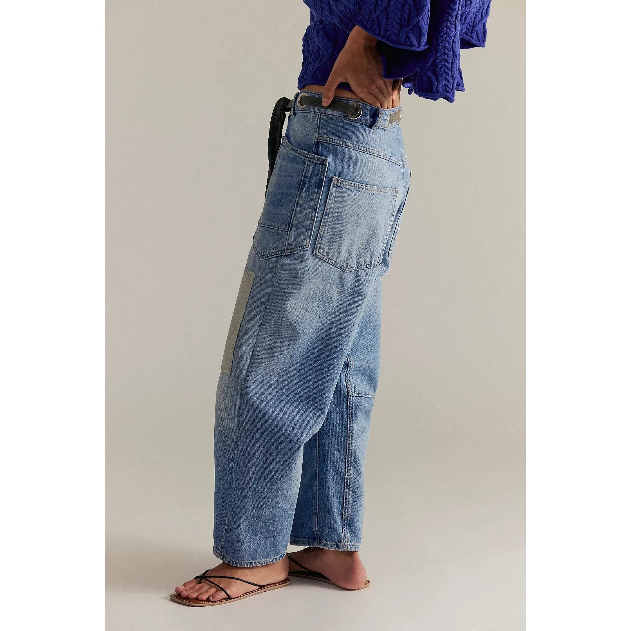Free People - Moxie Low Slung Barrel in Truest Blue