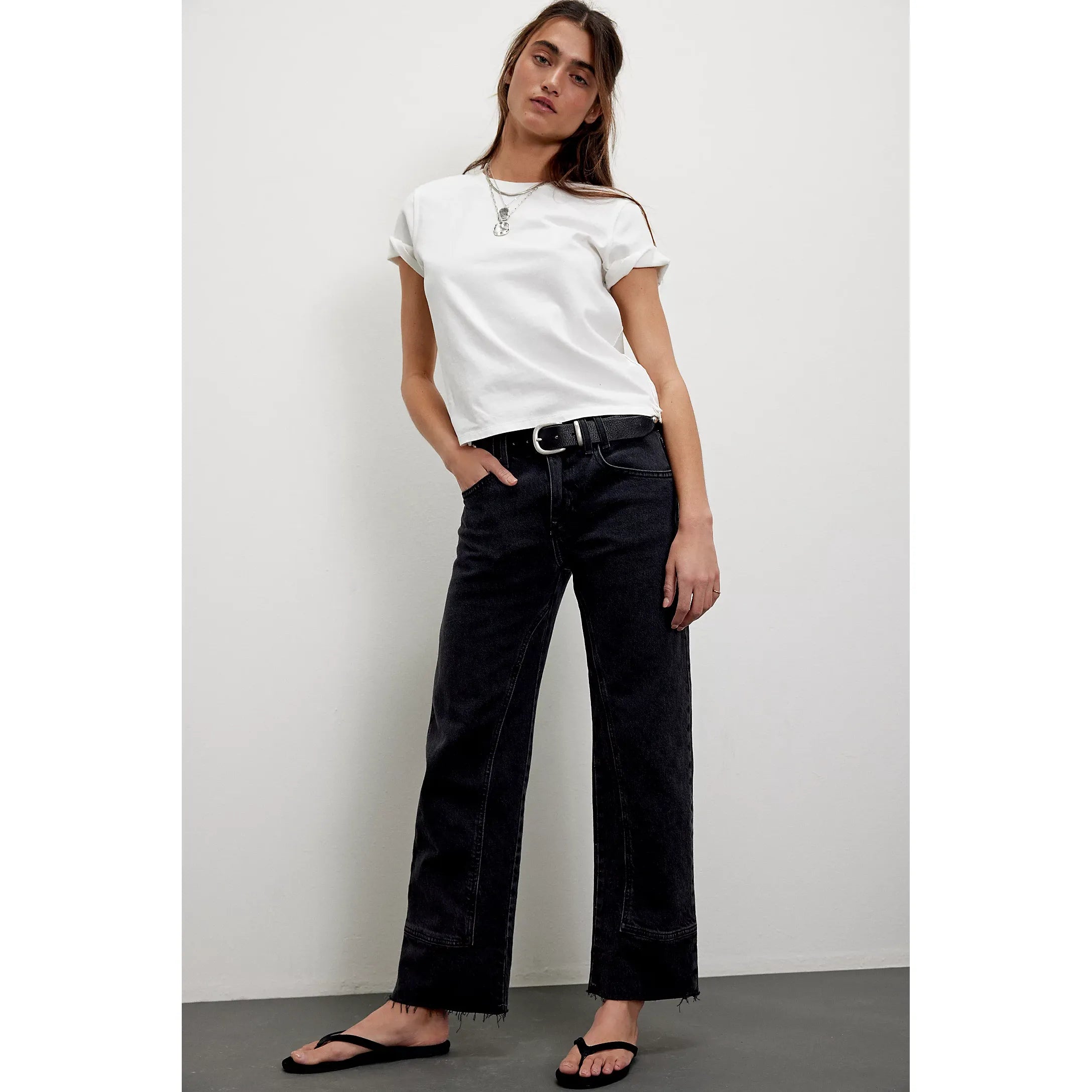 Free People - Risk Taker Mid-Rise Straight in Main Squeeze