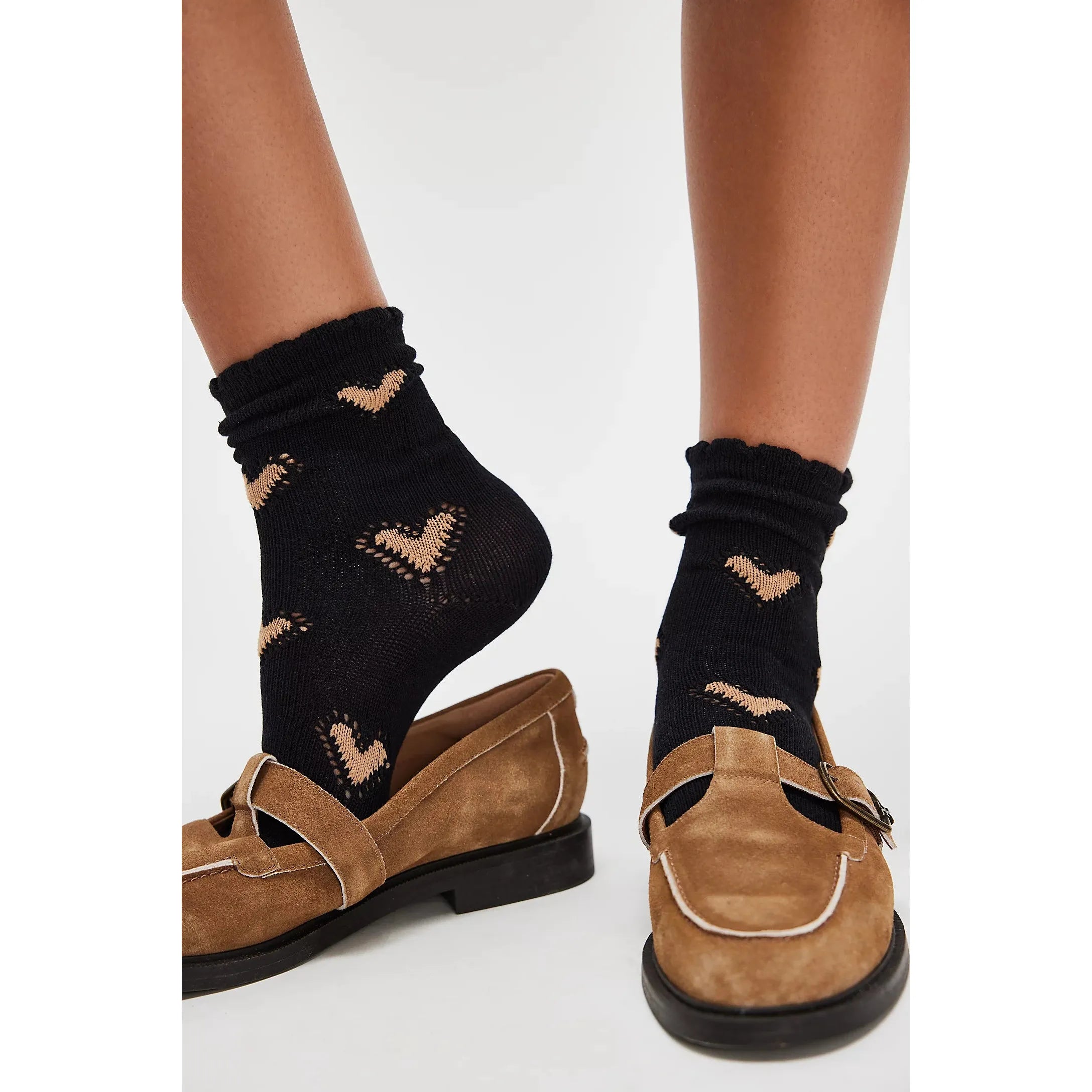 Free People - Cupids Bow Socks in Black