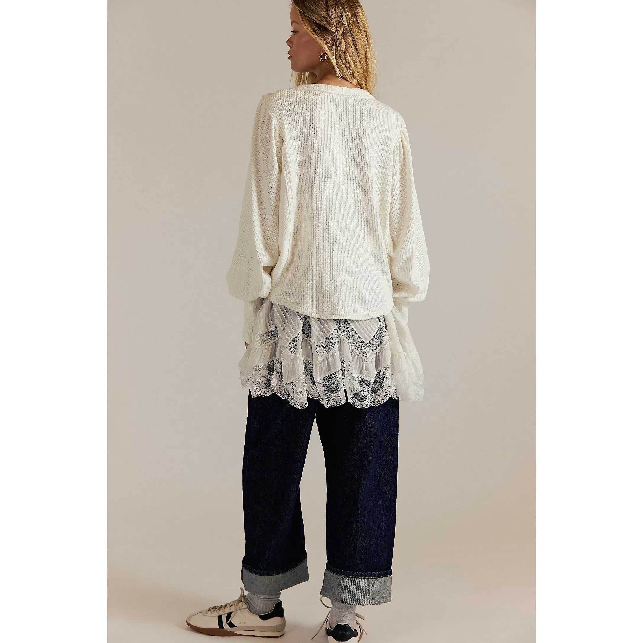 Free People -  Quinn Knit Thermal in Ivory