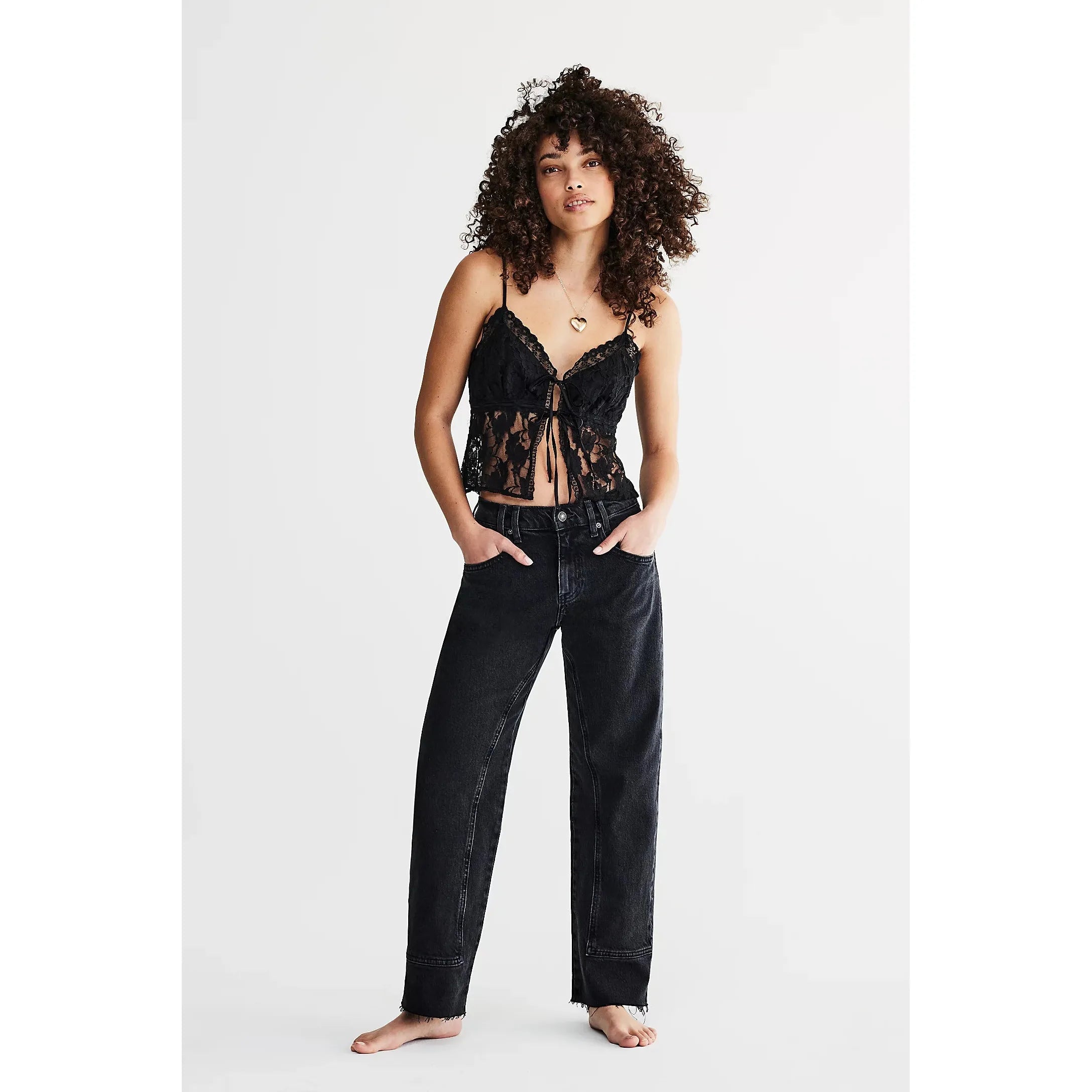 Free People - Risk Taker Mid-Rise Straight in Main Squeeze