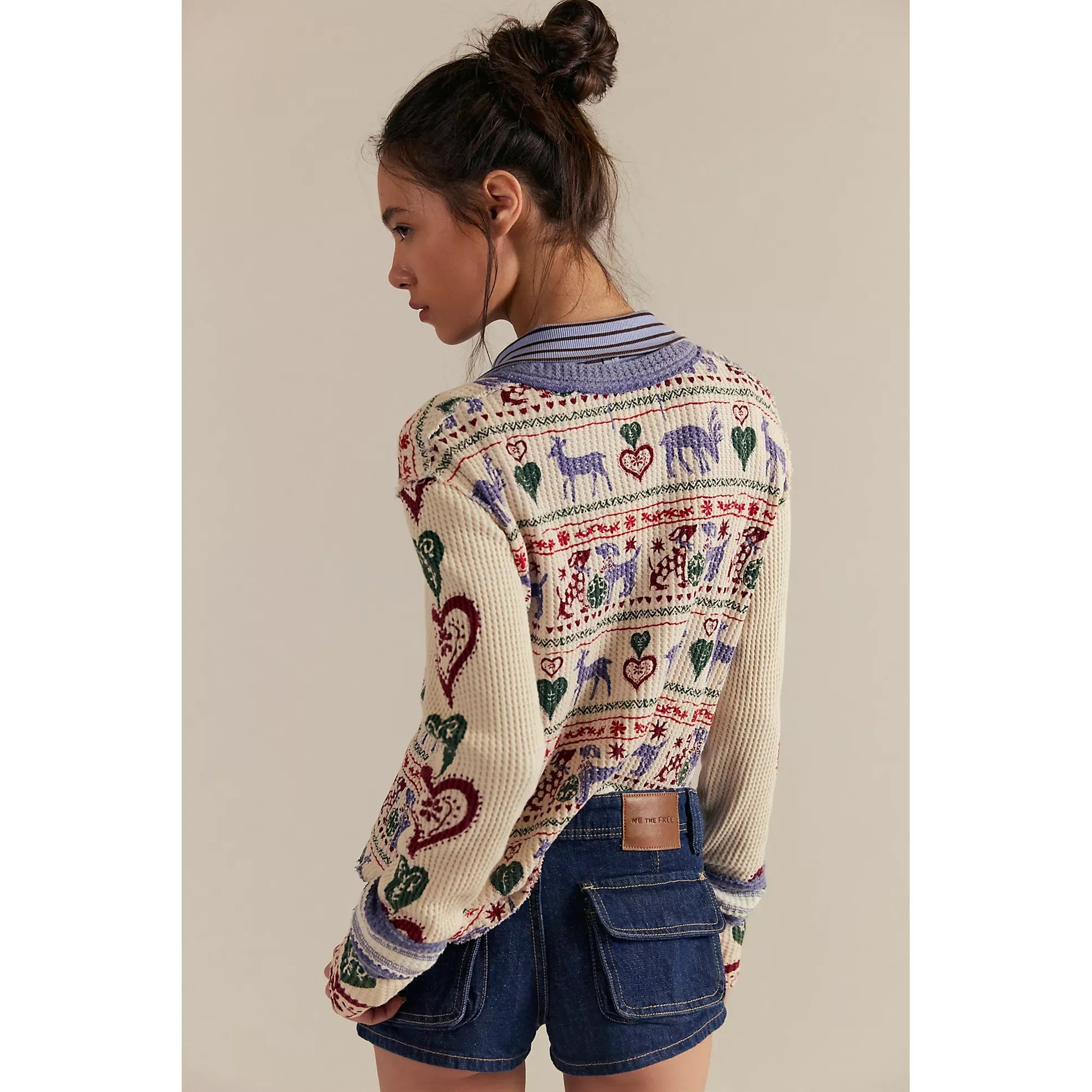 Free People - Blissful Layering Tee in Snowfall Combo