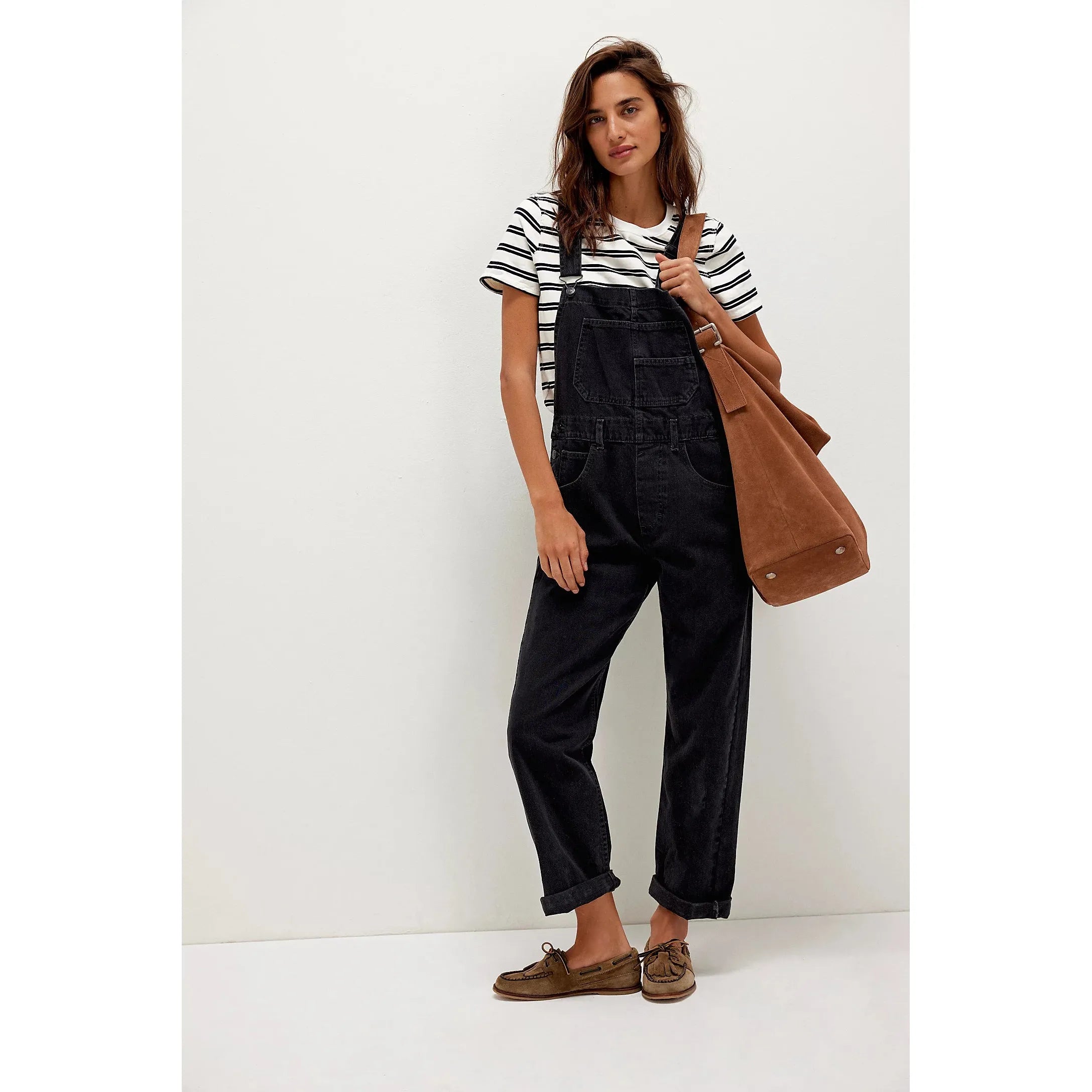 Free People - Ziggy Denim Overalls in Mineral Black