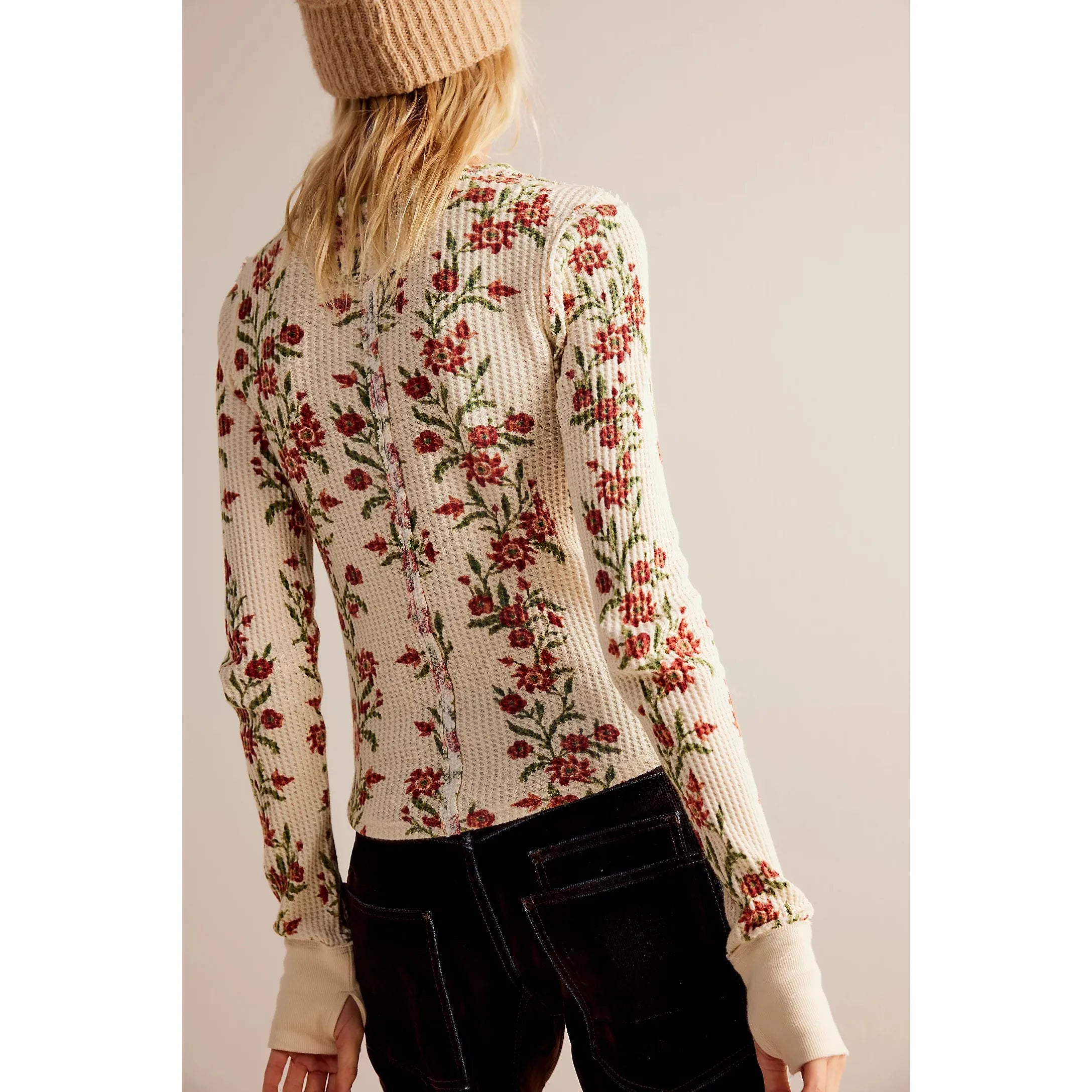 Free People - Pretty Little Thermal in Sand Combo