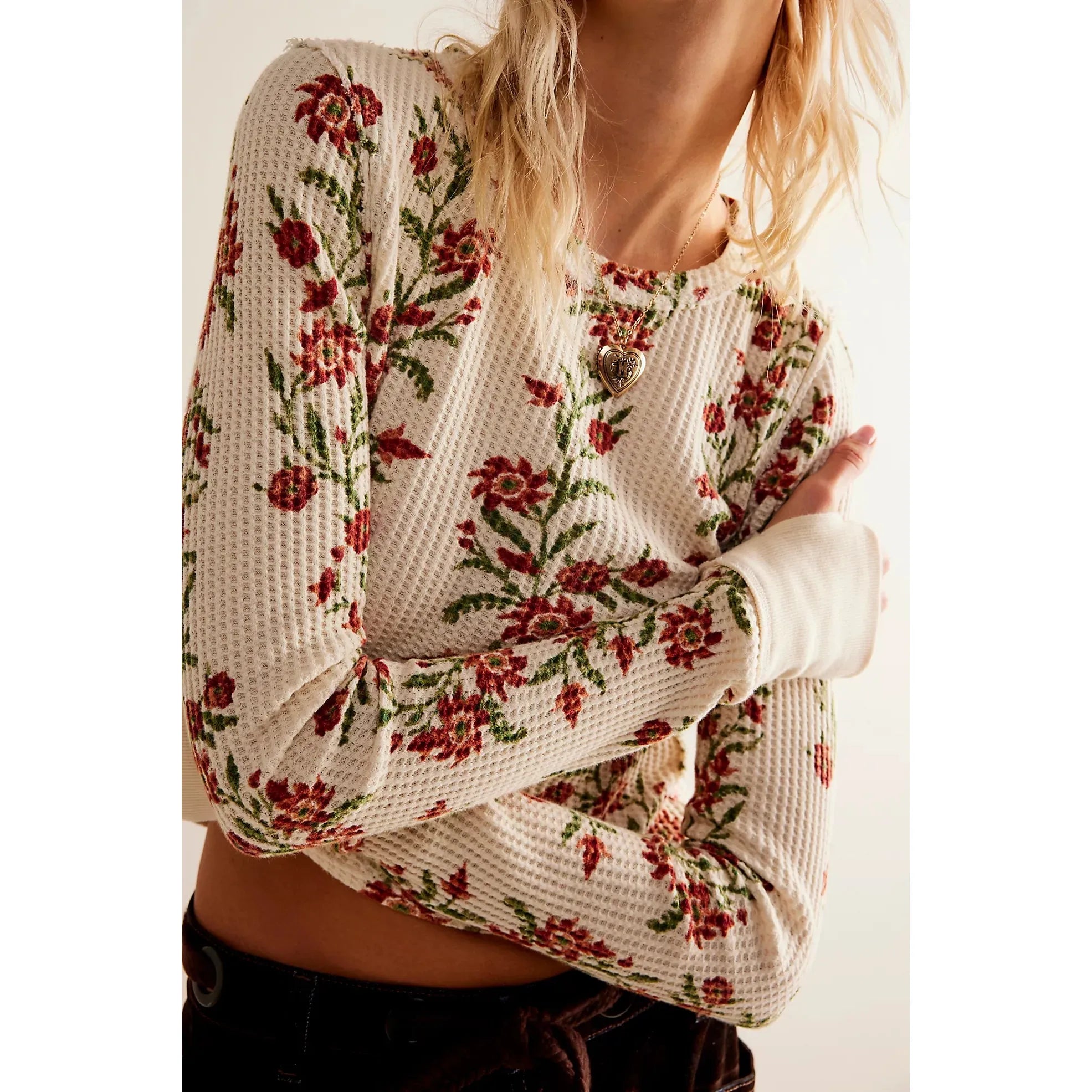Free People - Pretty Little Thermal in Sand Combo