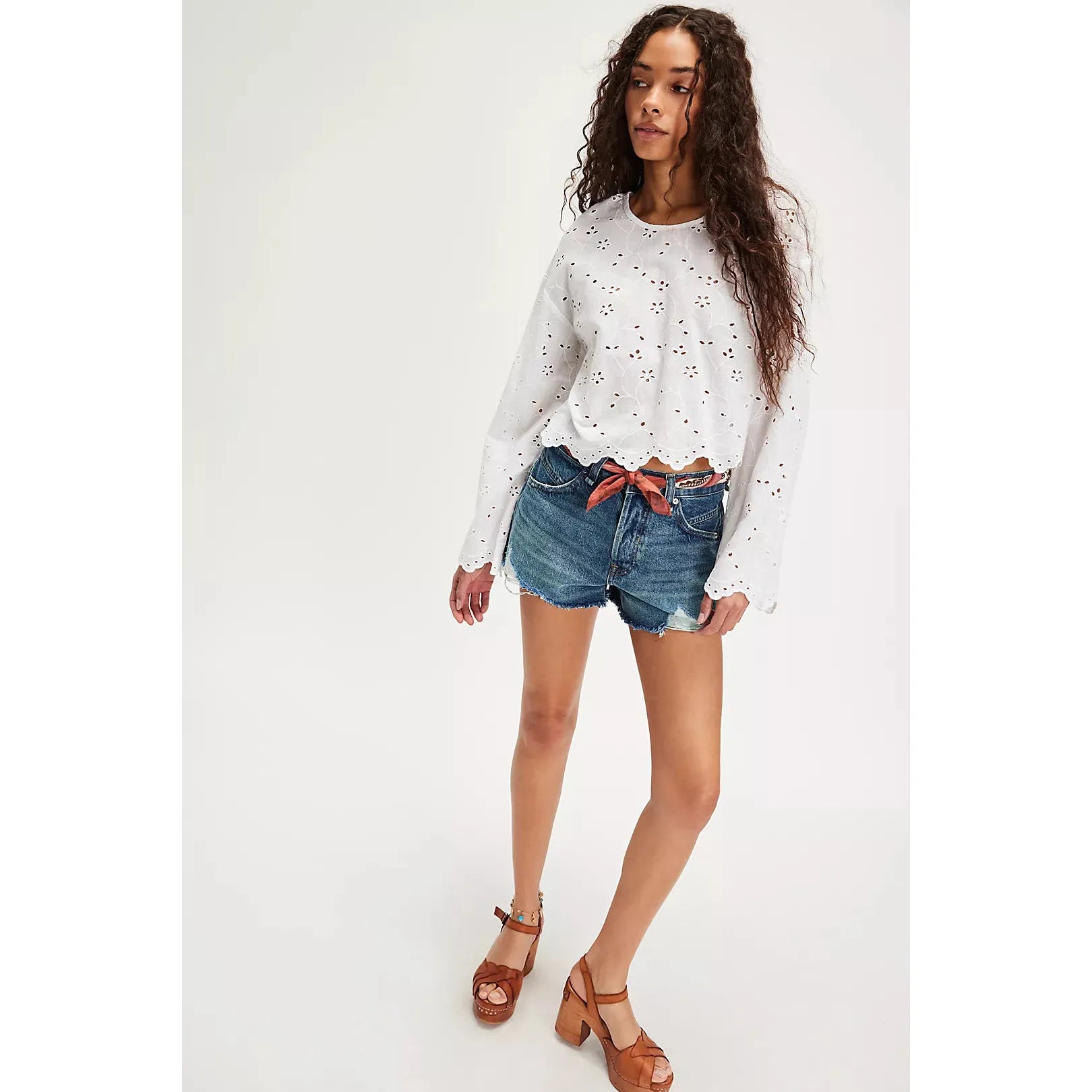 Free People - Now Or Never Denim Shorts in Sunsational