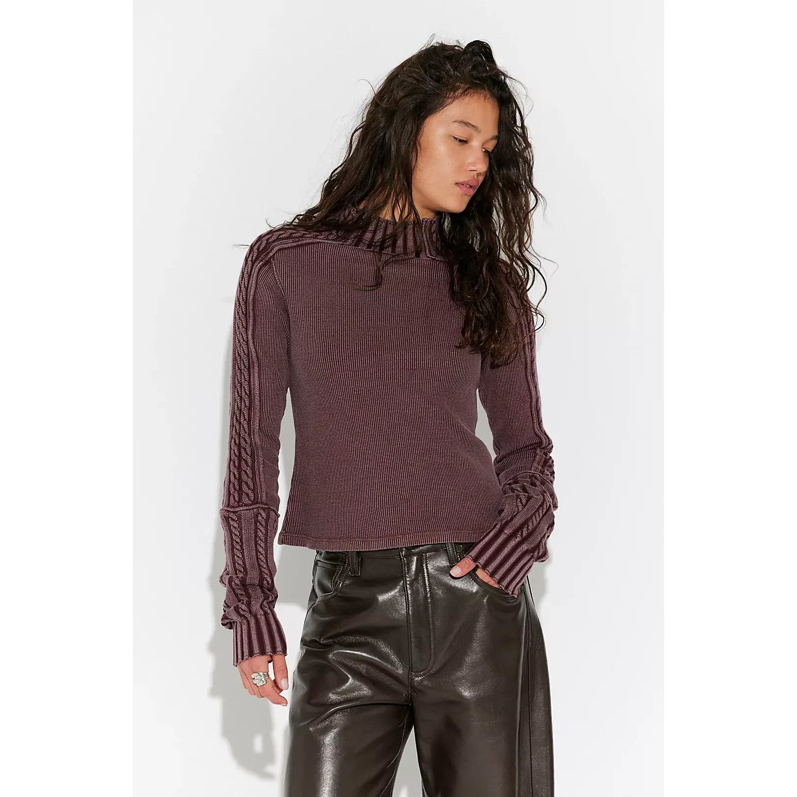 Free People - Breezy Swit Top in Vintage Grape