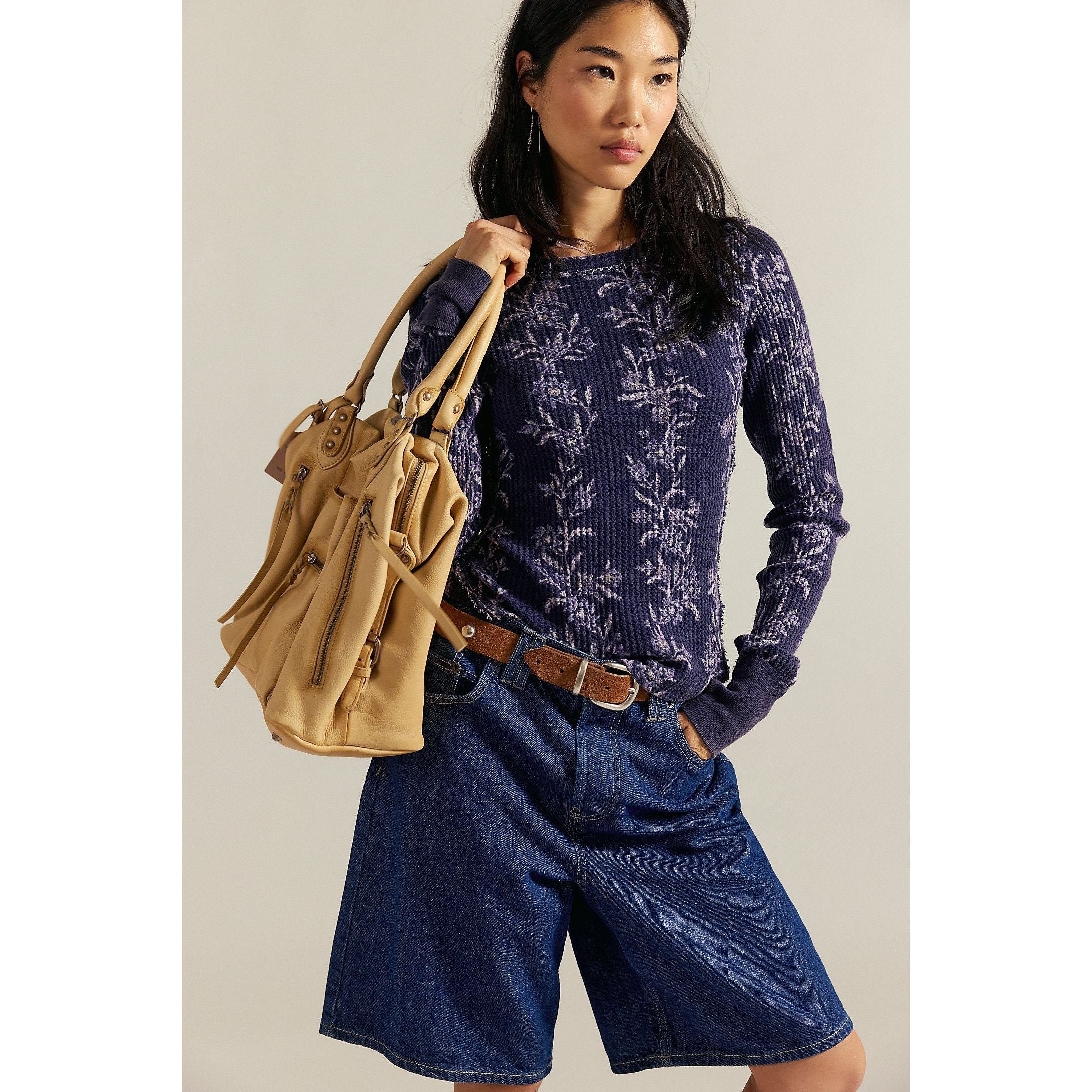 Free People - Pretty Little Thermal in Blue Combo