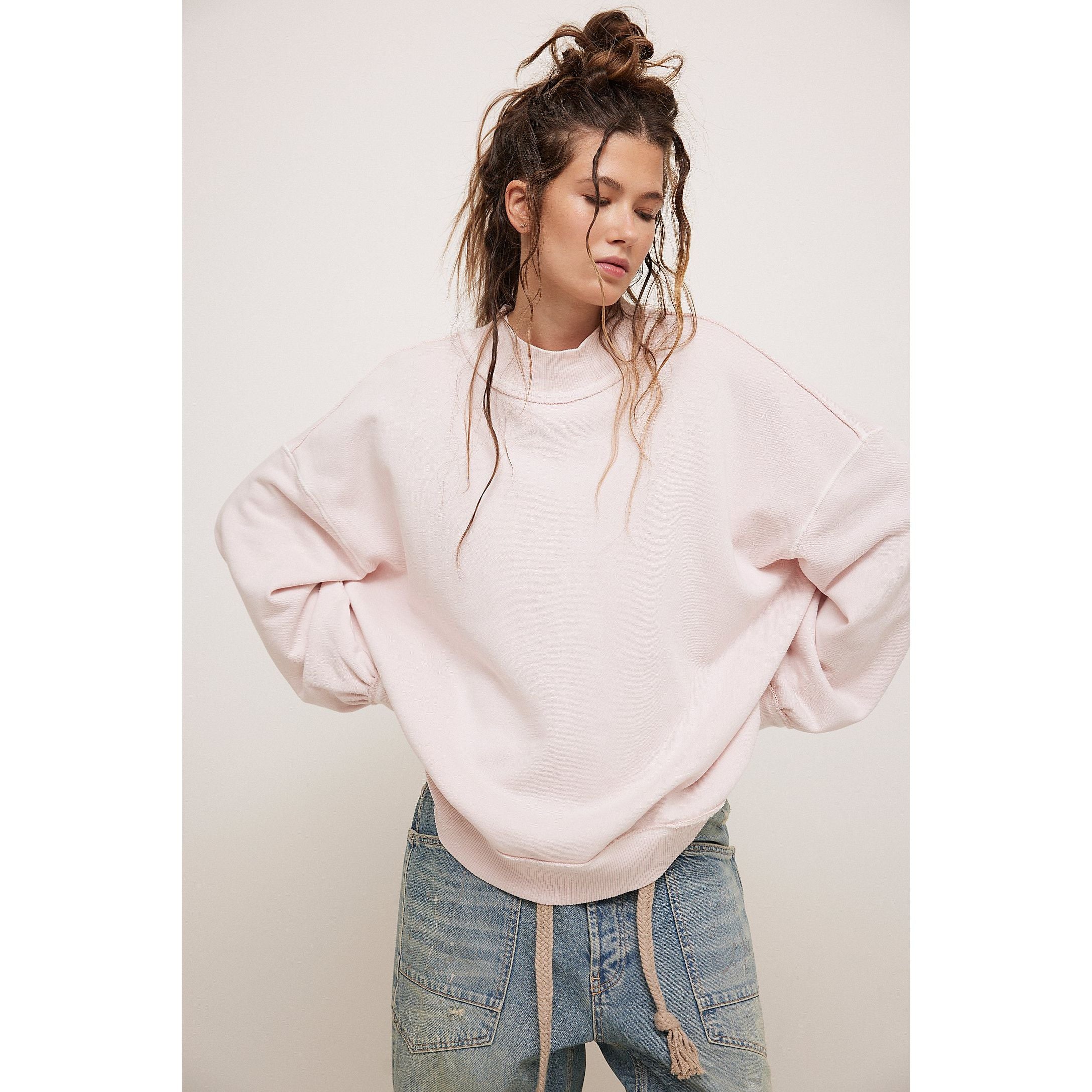 Free People -  Palm Springs Pullover in Mauve Chalk