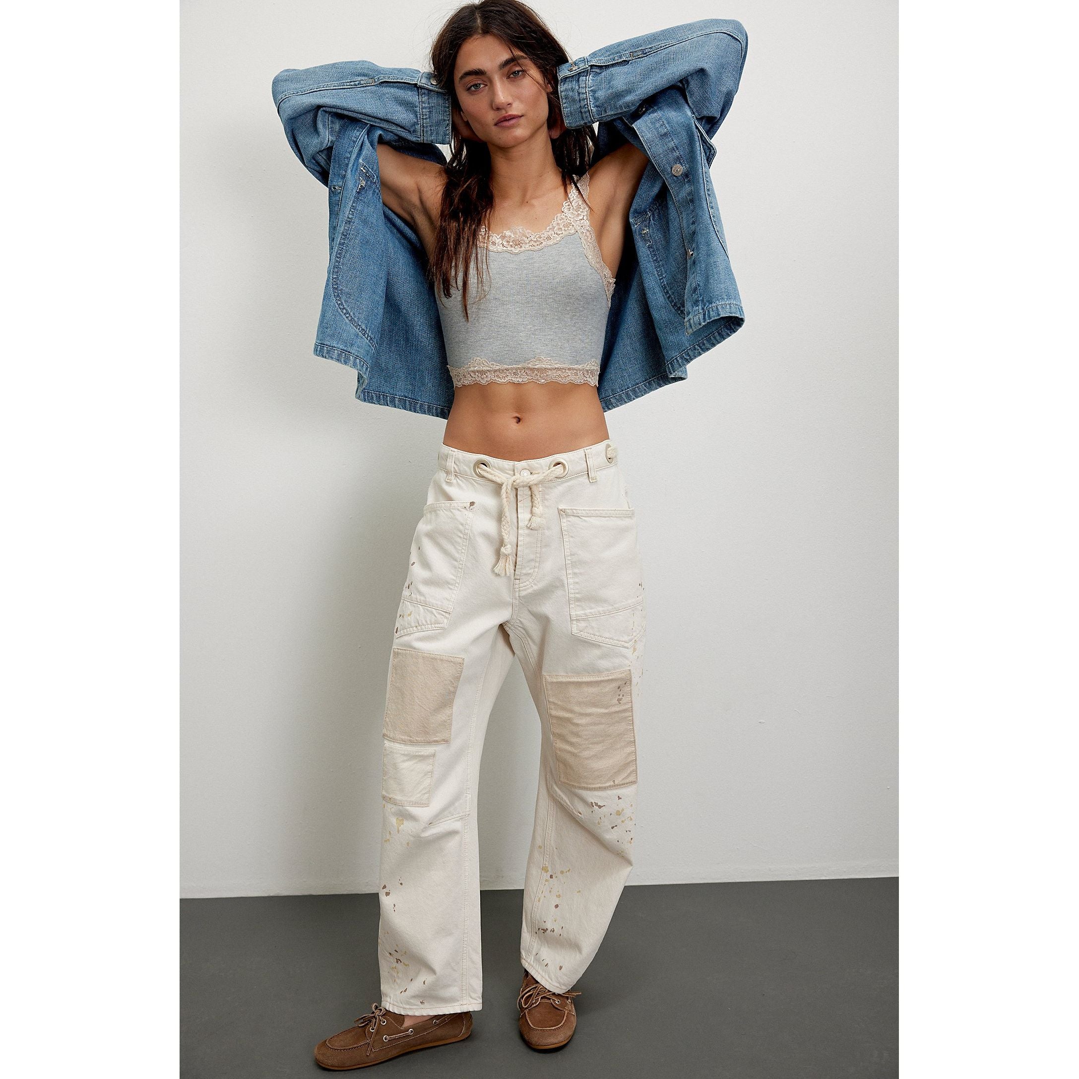 Free People - Moxie Low Slung Barrel in White