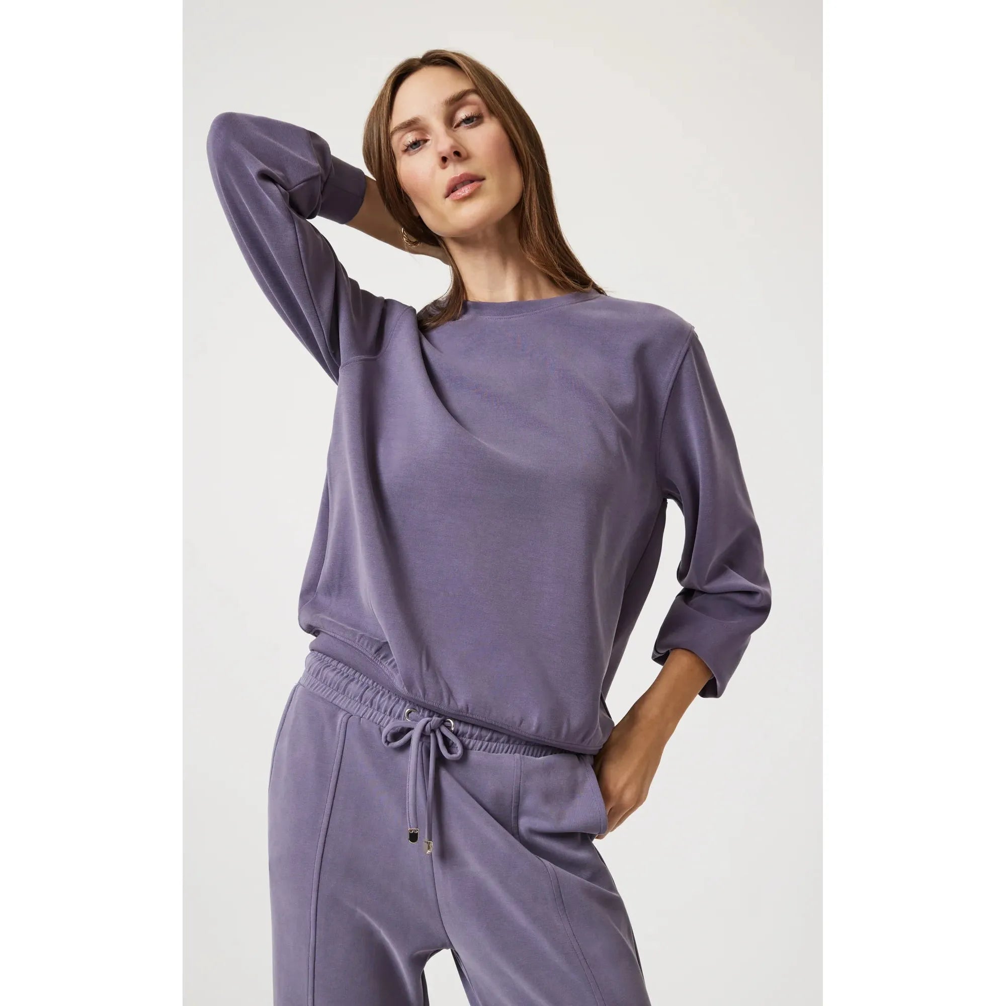 Mavi - Luxe Touch Tencel™ Oversized Sweatshirt in Purple