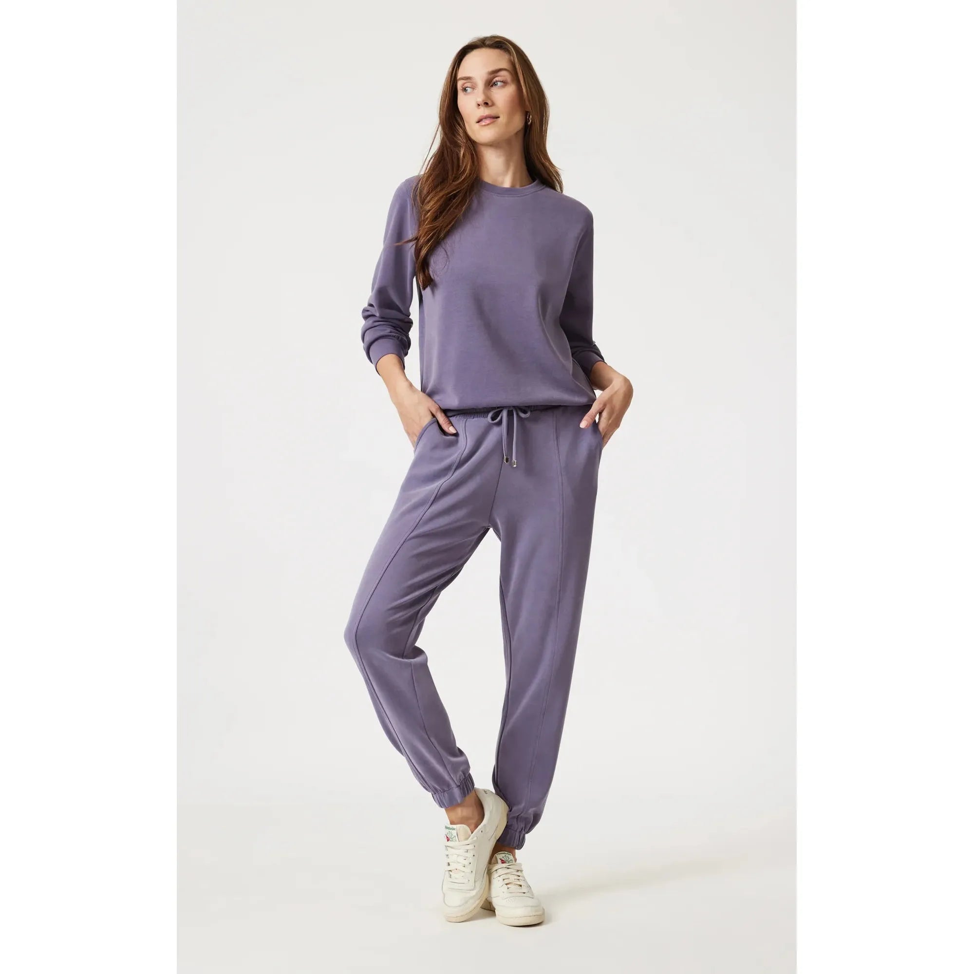 Mavi - Luxe Touch Tencel™ Oversized Sweatshirt in Purple