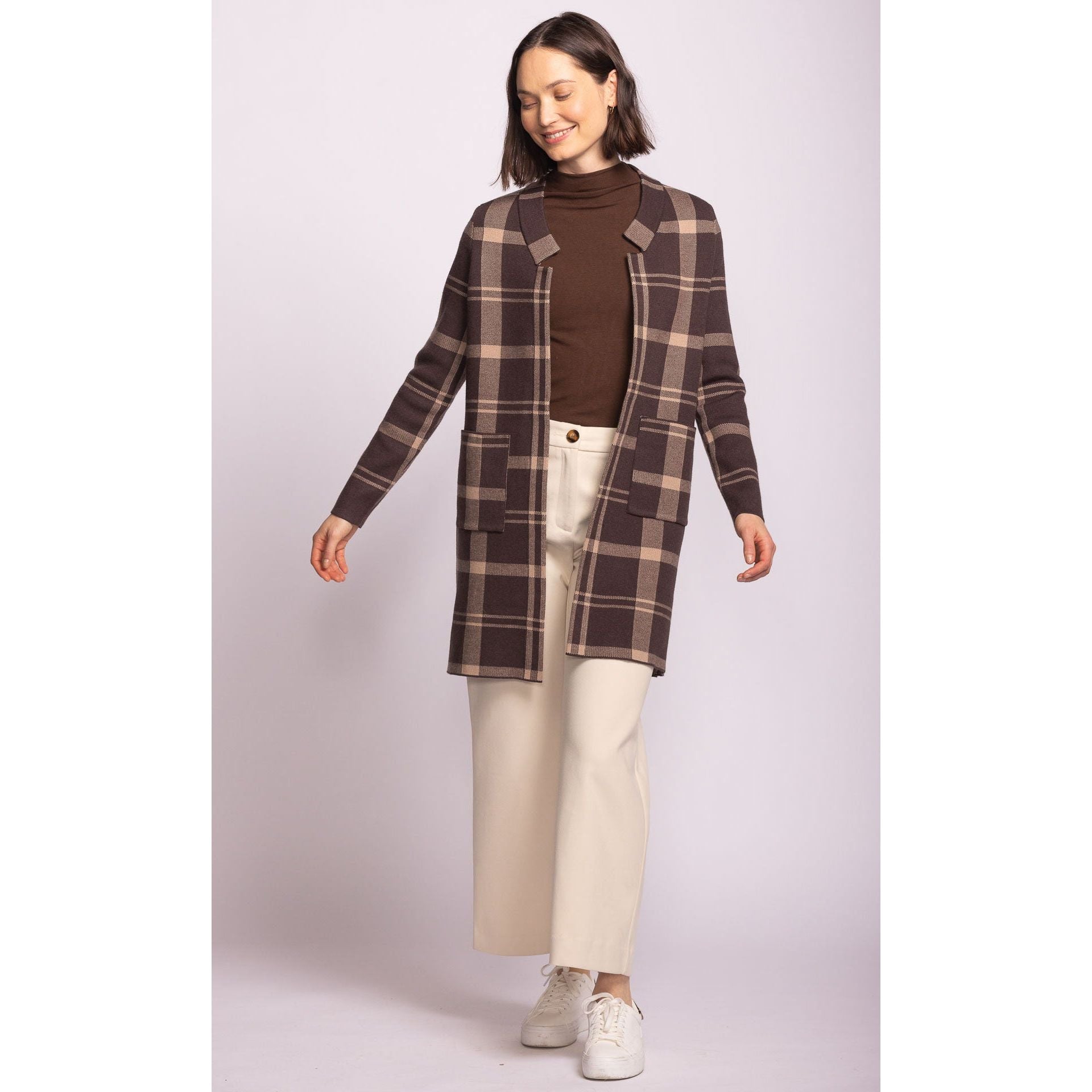 Pink Martini - Harmoni Cardi in Brown