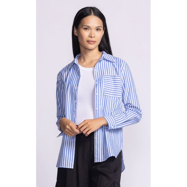 Pink Martini -  Dorit Blouse in Blue Stripe