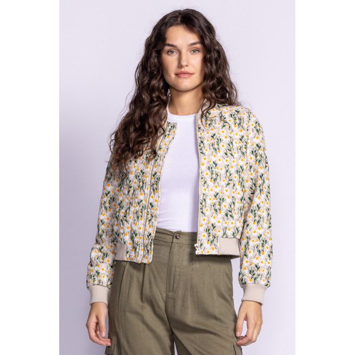 Pink Martini - Savannah Jacket in Beige Floral