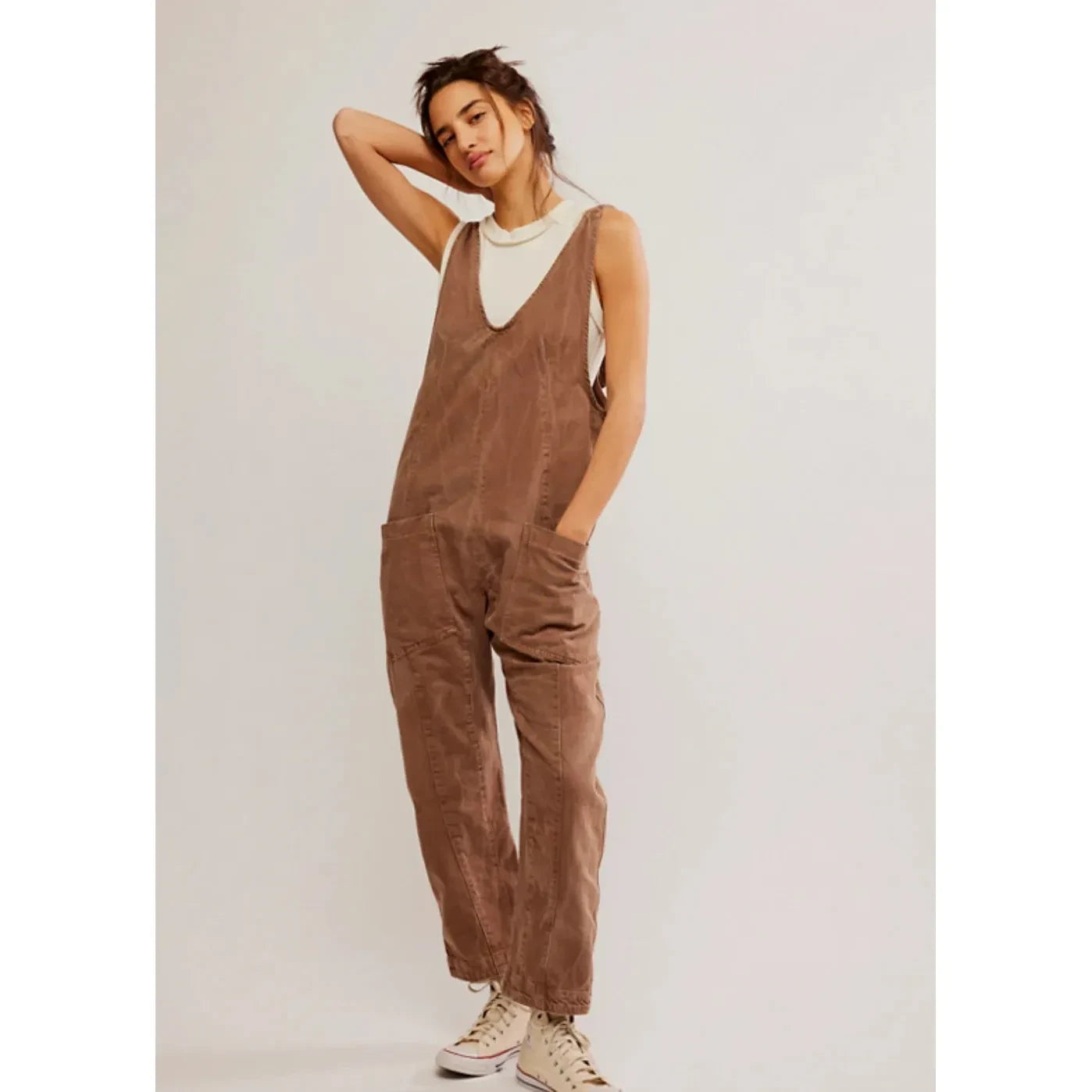 Free People - High Roller Jumpsuit in Rare Stone