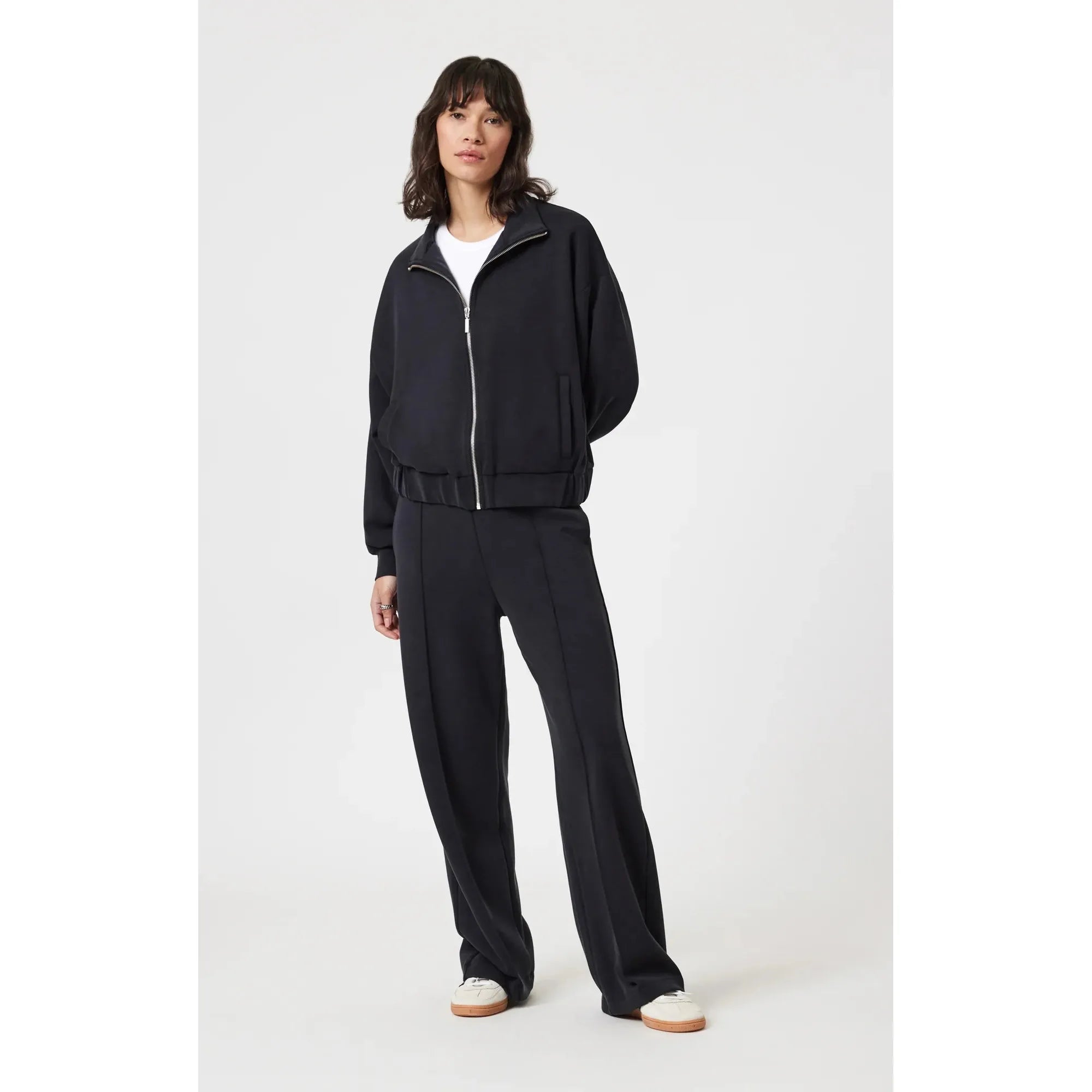 Mavi - Sporty Luxe Tencel™ Full Zip Sweatshirt in Black