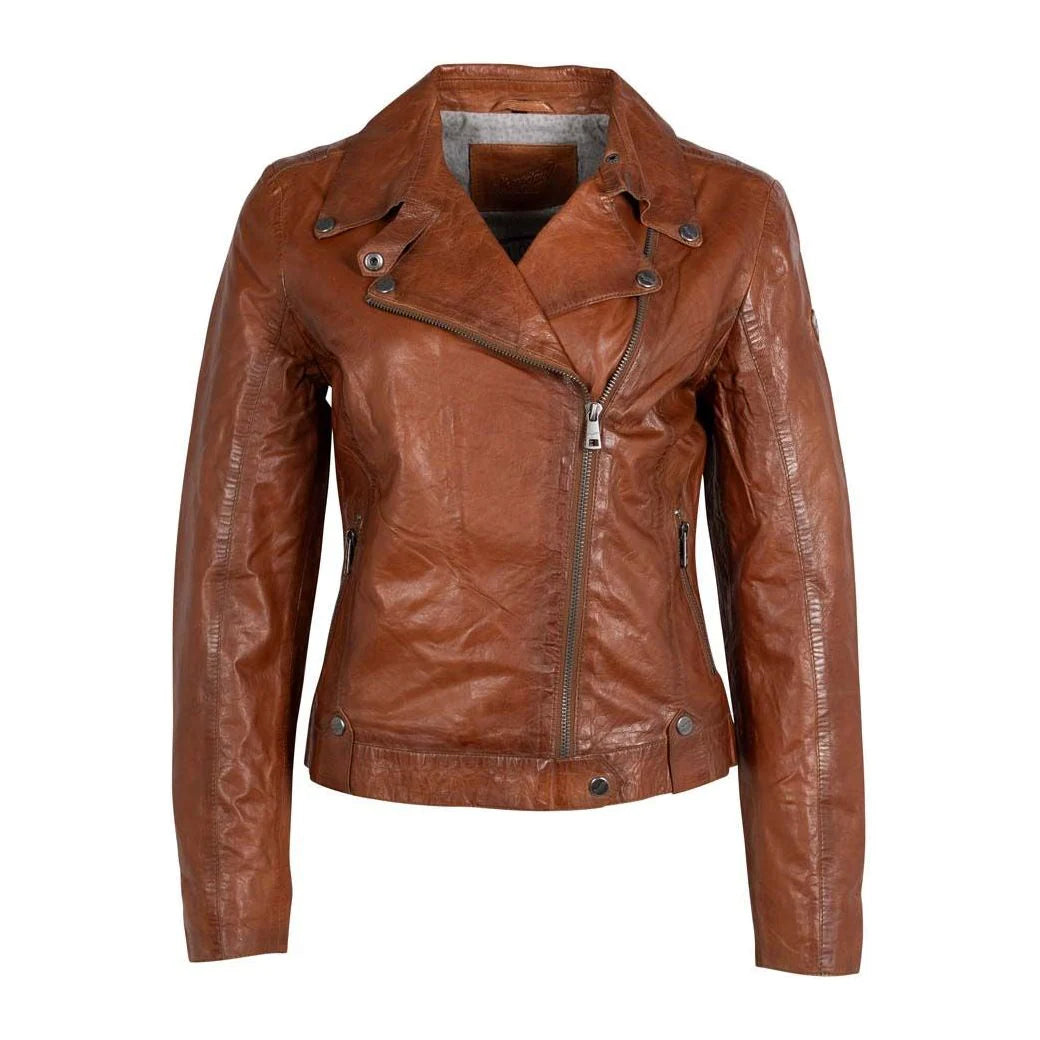 Mauritius - Fayola RF Leather Jacket in Cognac