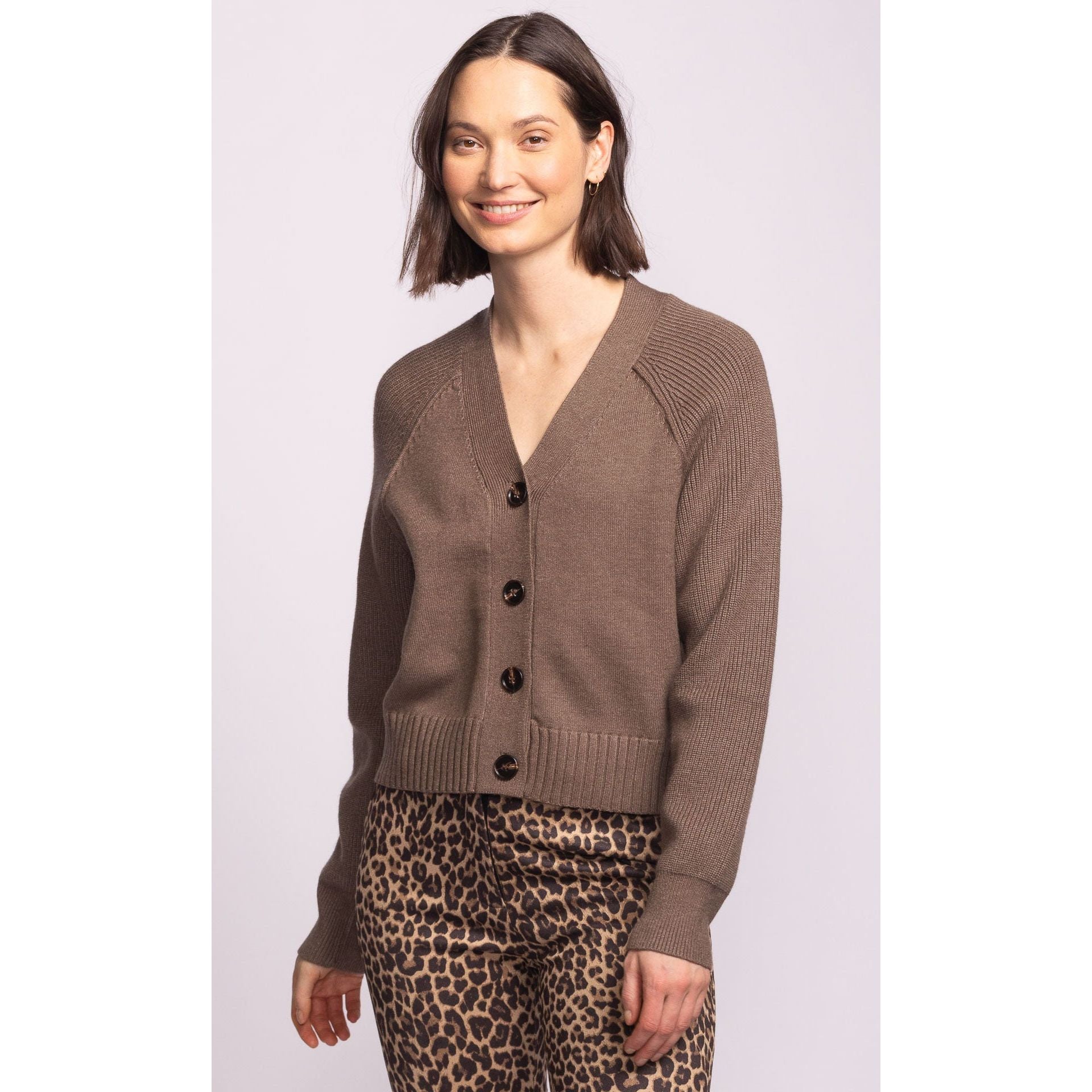 Pink Martini - Monterey Cardi in Brown