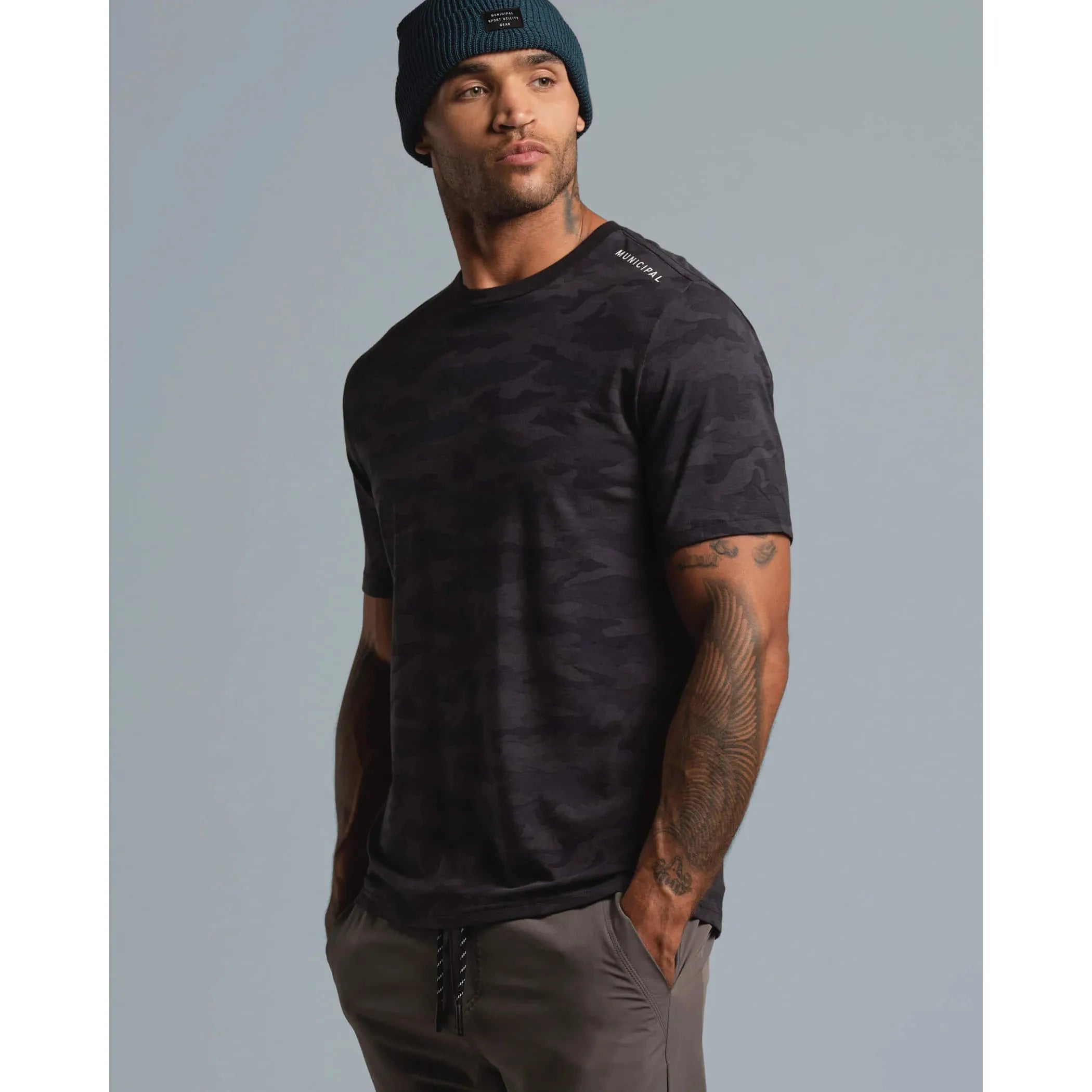 Municipal - Enduro Stretch T-Shirt in Night Camo