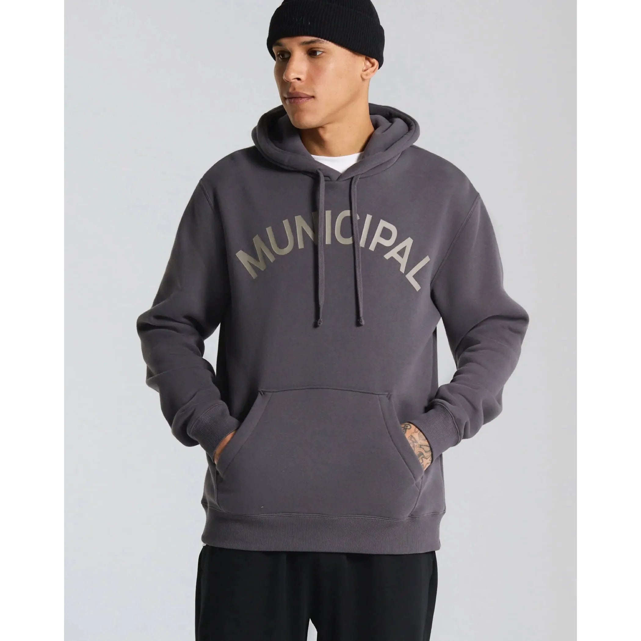 Municipal - Origin 300 Hoodie in Magnet/Coffee
