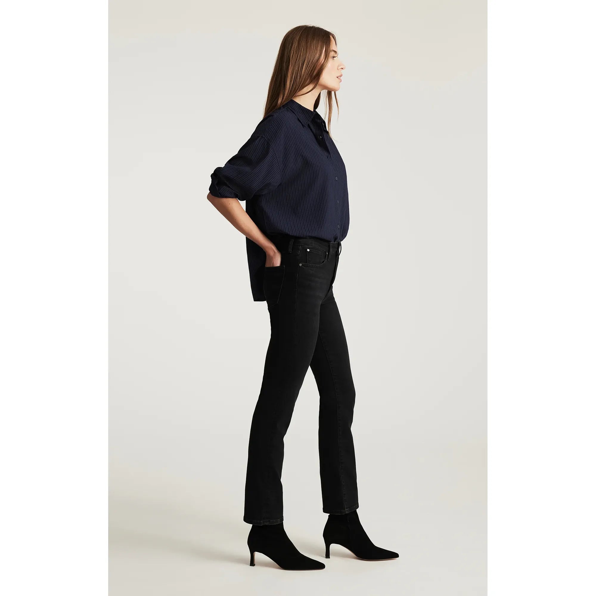 Mavi - Kendra Straight in  Dark Smoke Flex Blue