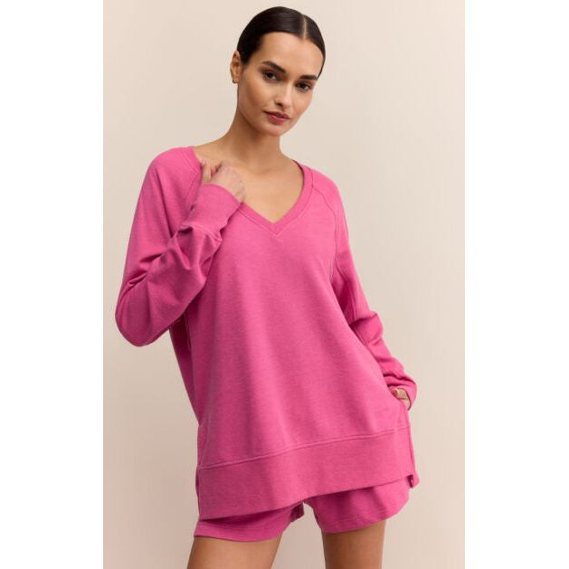 Z Supply - Modern Weekender V-Neck in Island Pink