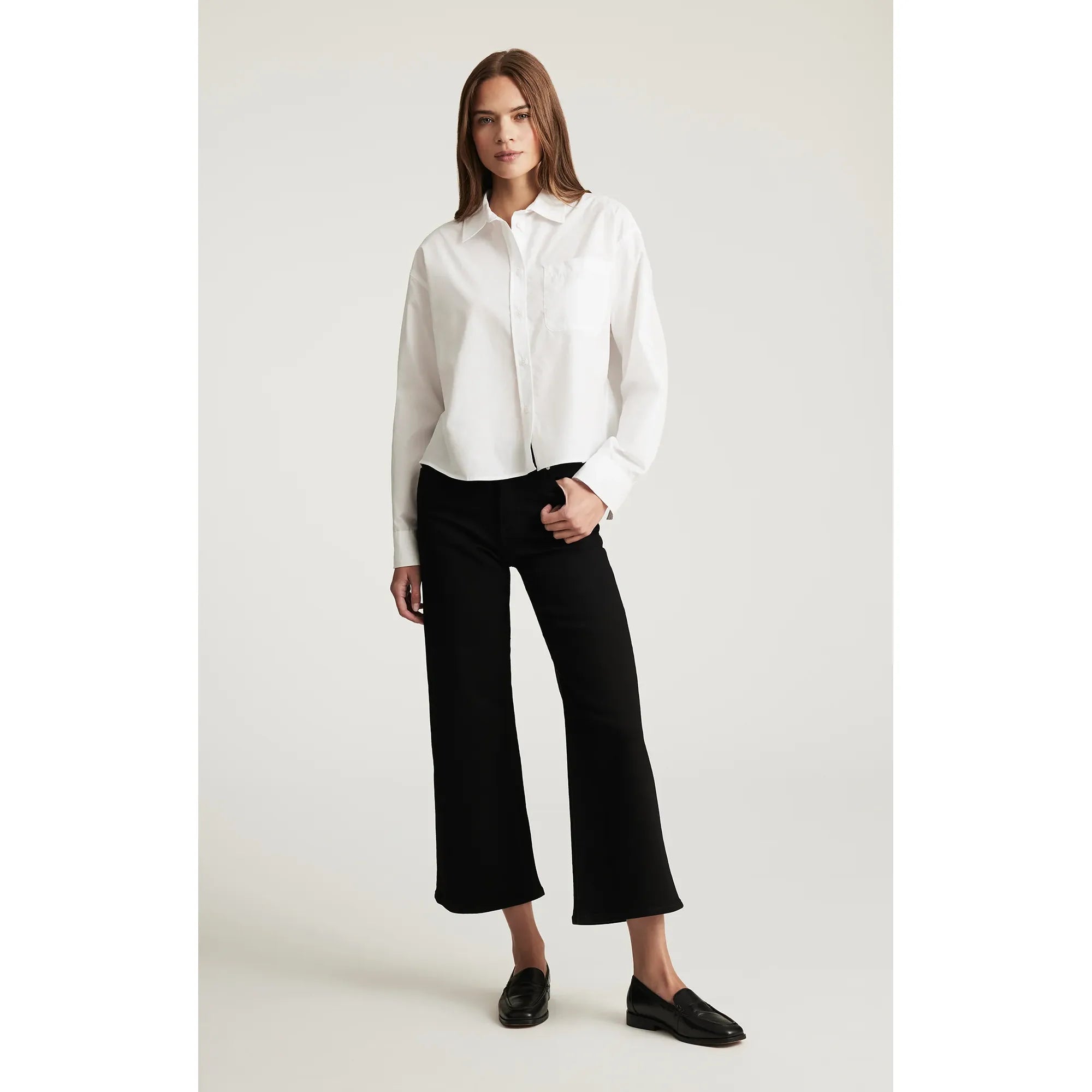 Mavi - Paloma Marine Wide Leg in Rinse Black Flex Blue