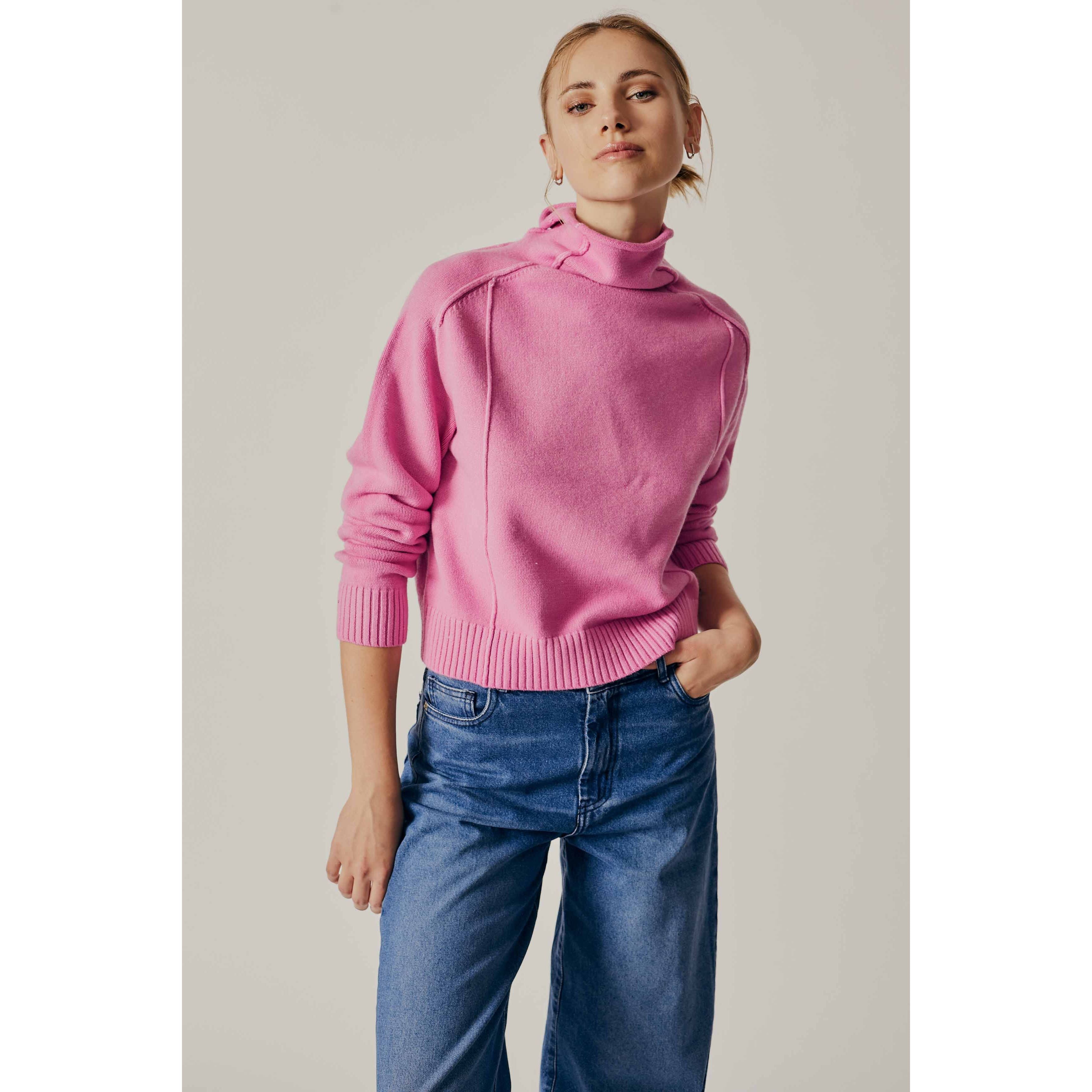 Deluc - Monarda Turtleneck Sweater in Pink