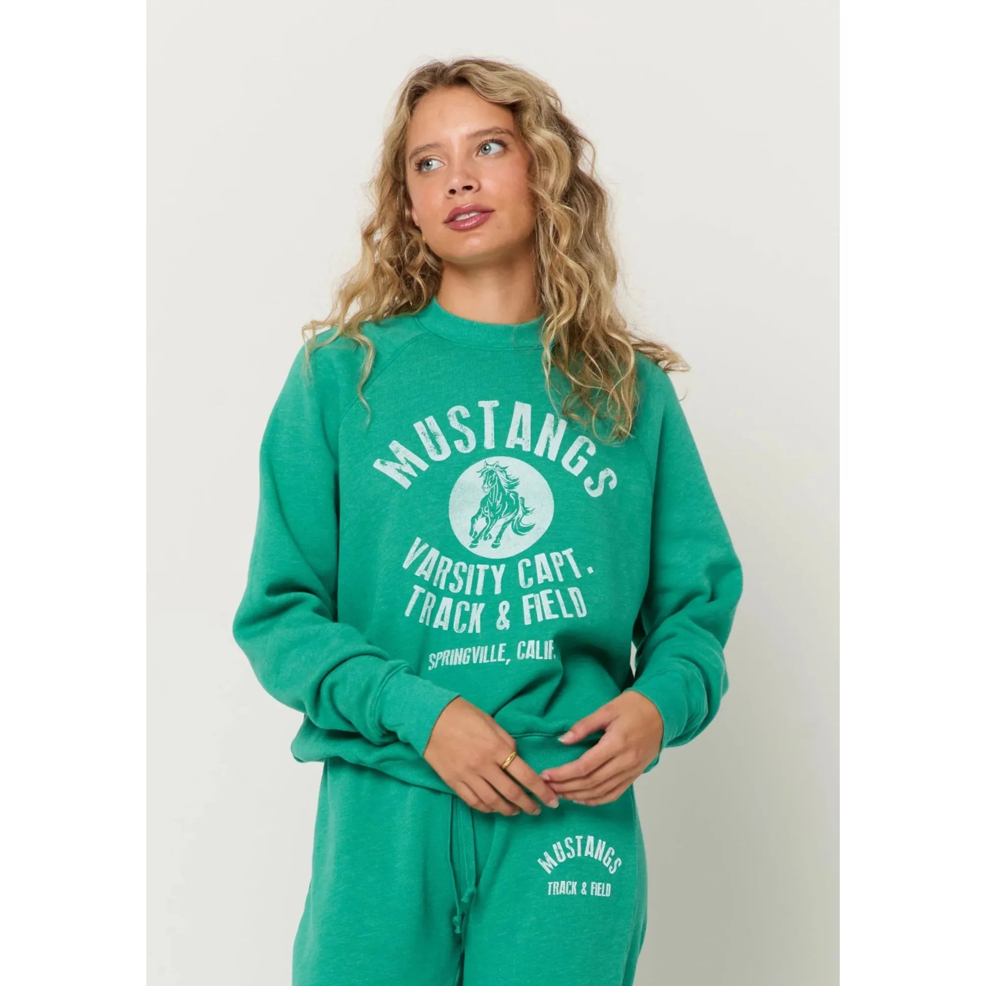 Project Social T - Mustangs Sweatshirt in Newport Teal