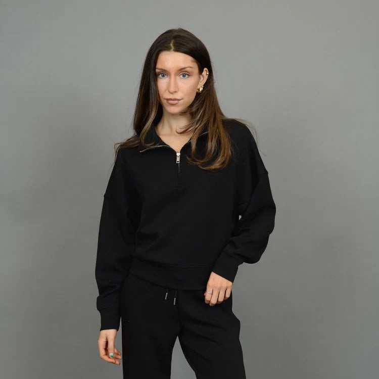 RD Style - Mailyn Soft Knit Half Zip in Black