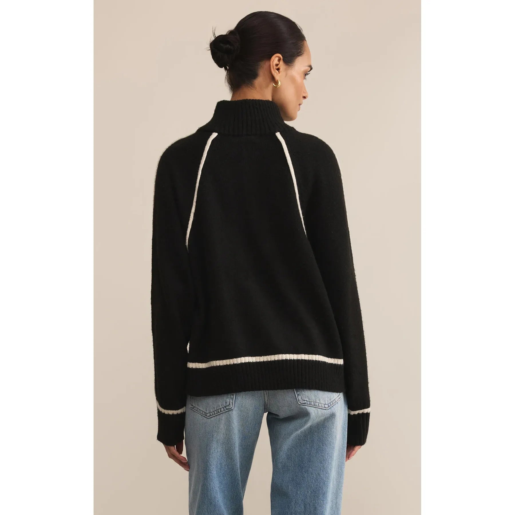 Z Supply - Alps 1/2 Zip Sweater in Black