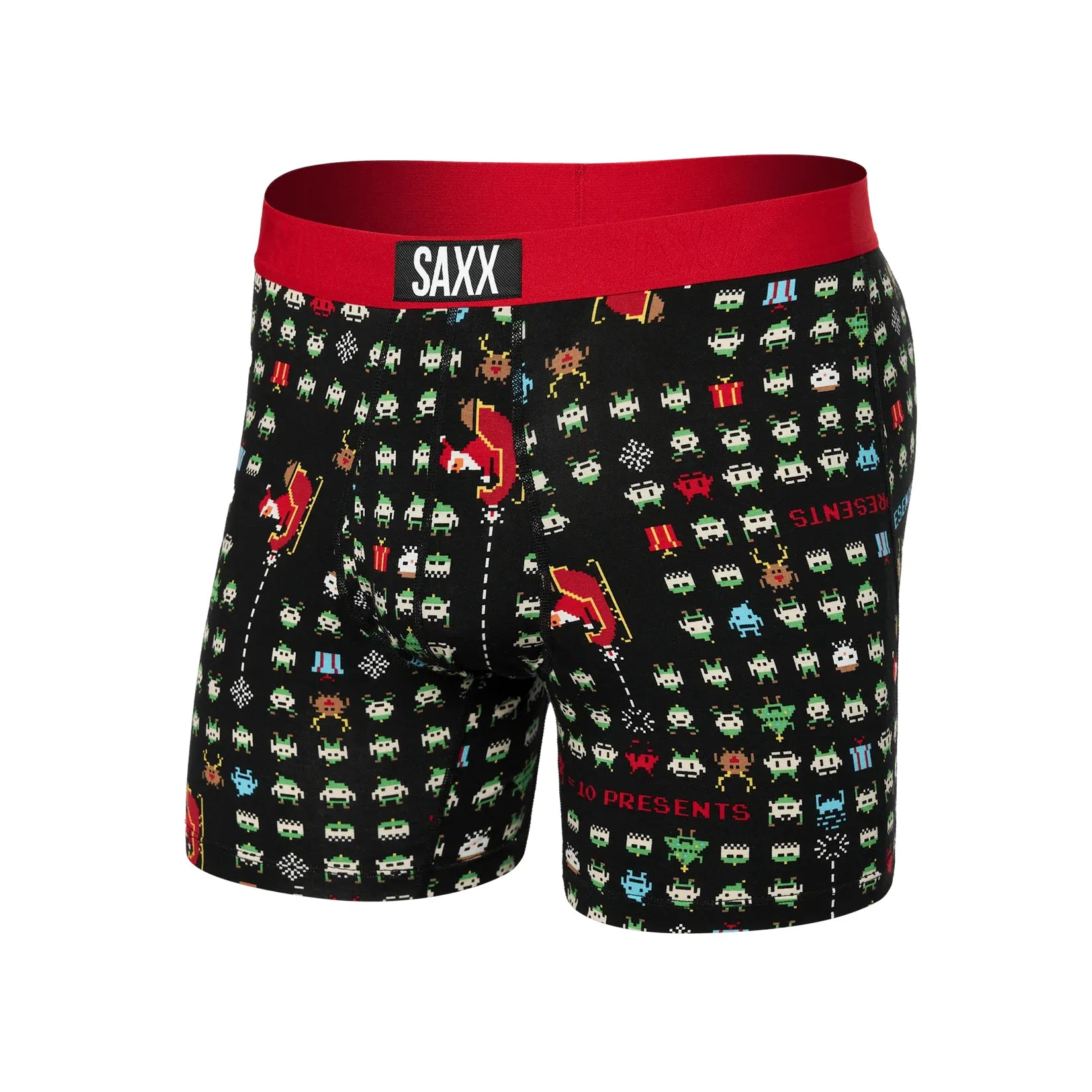 SAXX - Ultra Boxer Brief in Sleigh Invaders-Black SLE