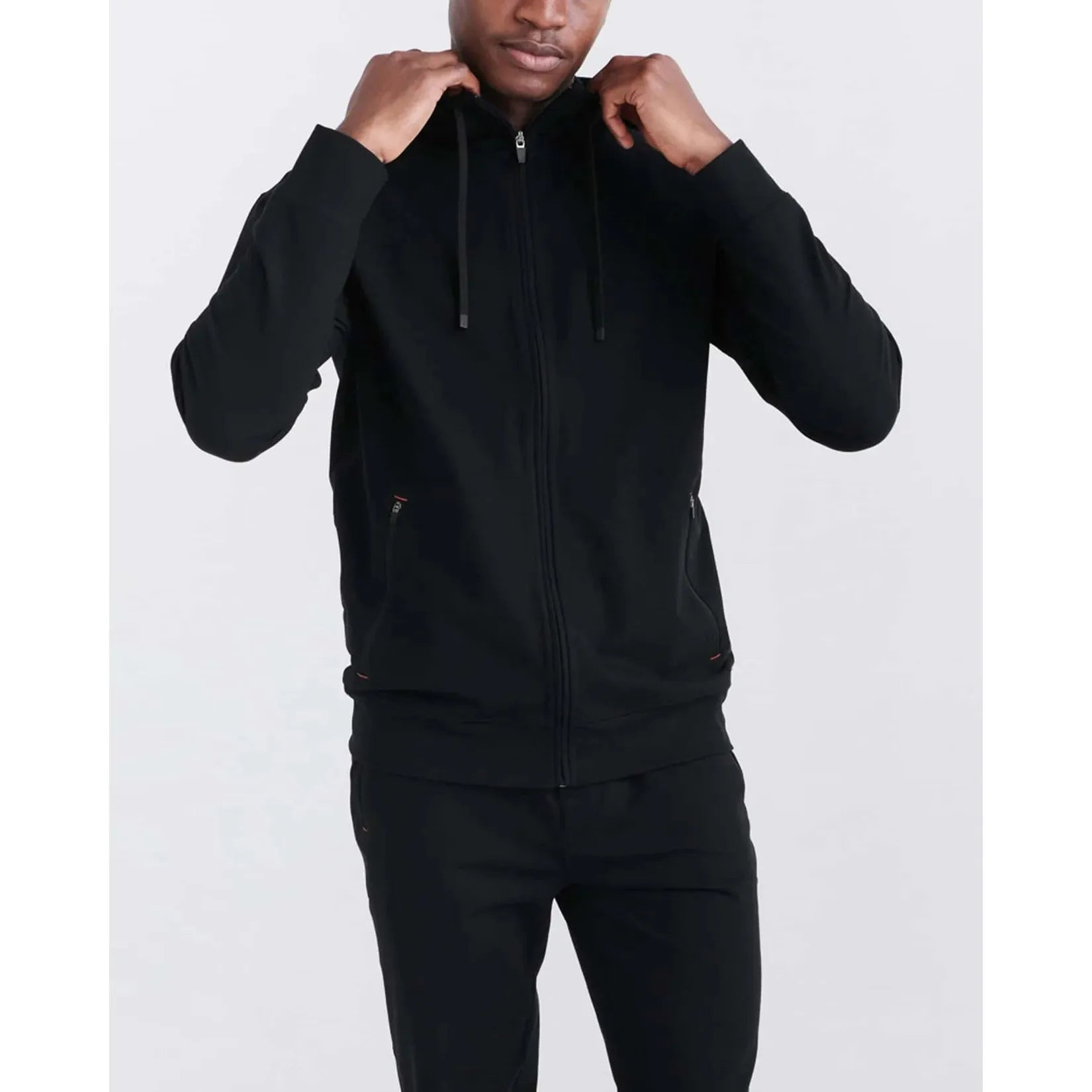 SAXX - Trailzer Mid-Weight Performance Full Zip Hoodie in Black