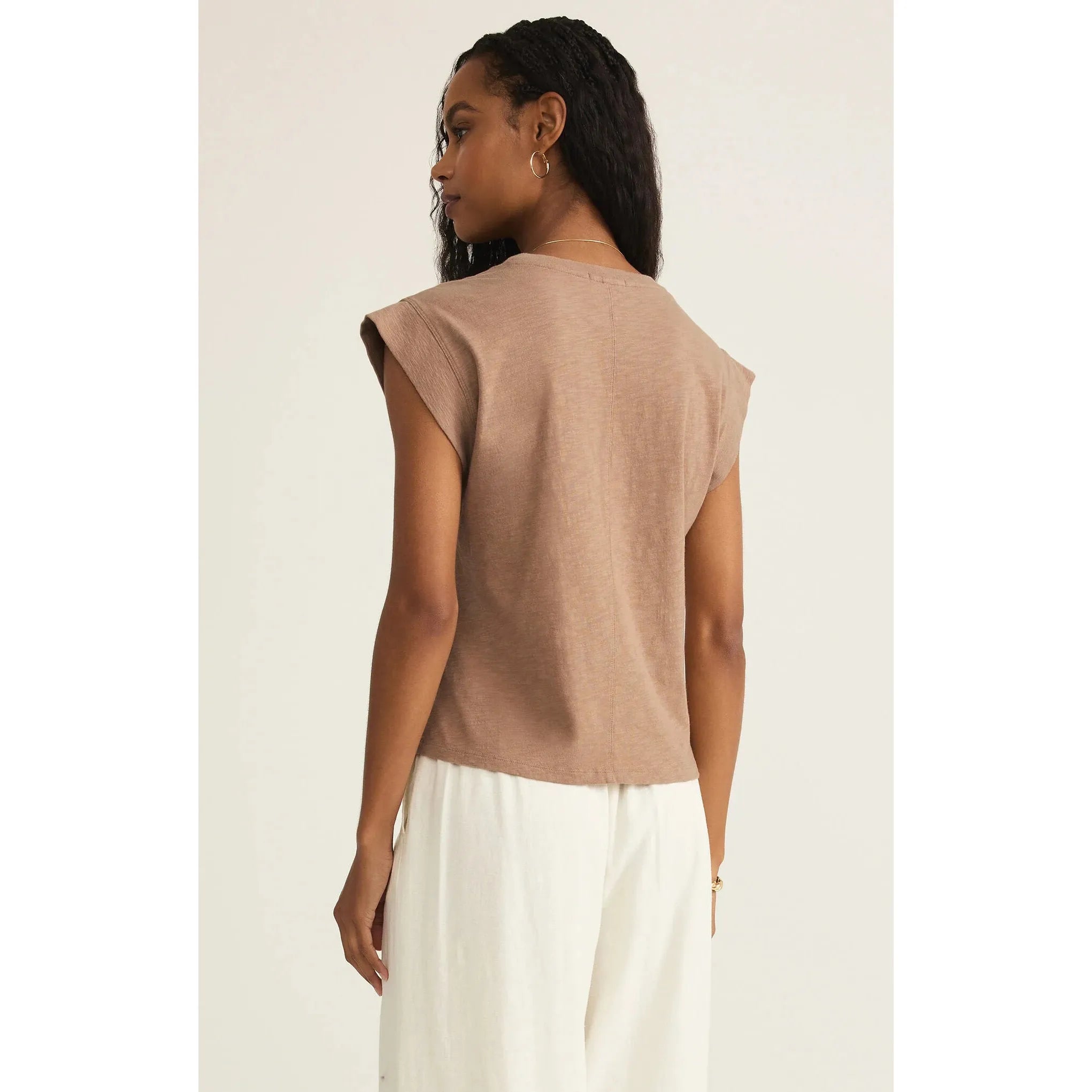 Z Supply - Camino Slub Top in Iced Coffee