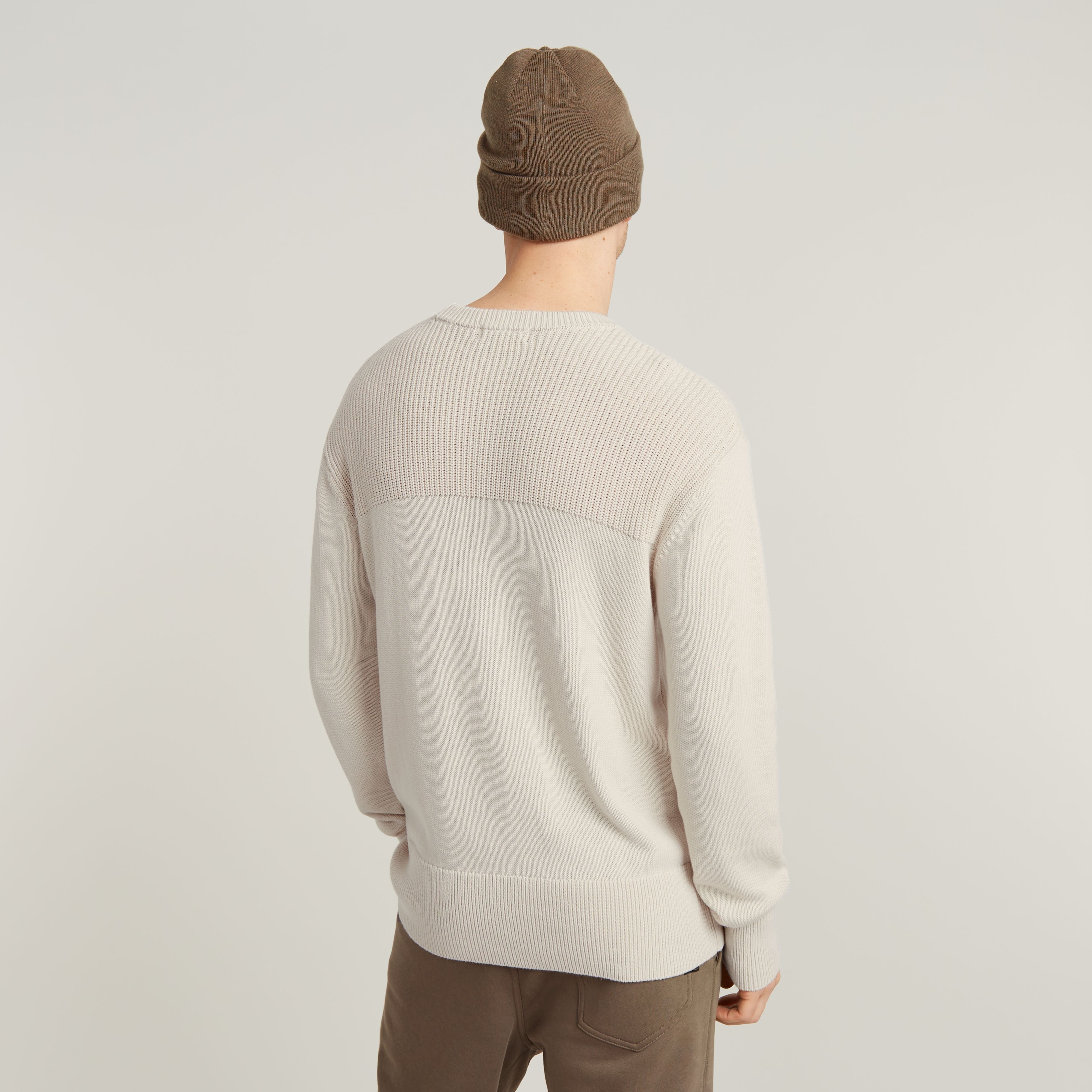 G Star - Fisherman Knit Sweater in Whitebait