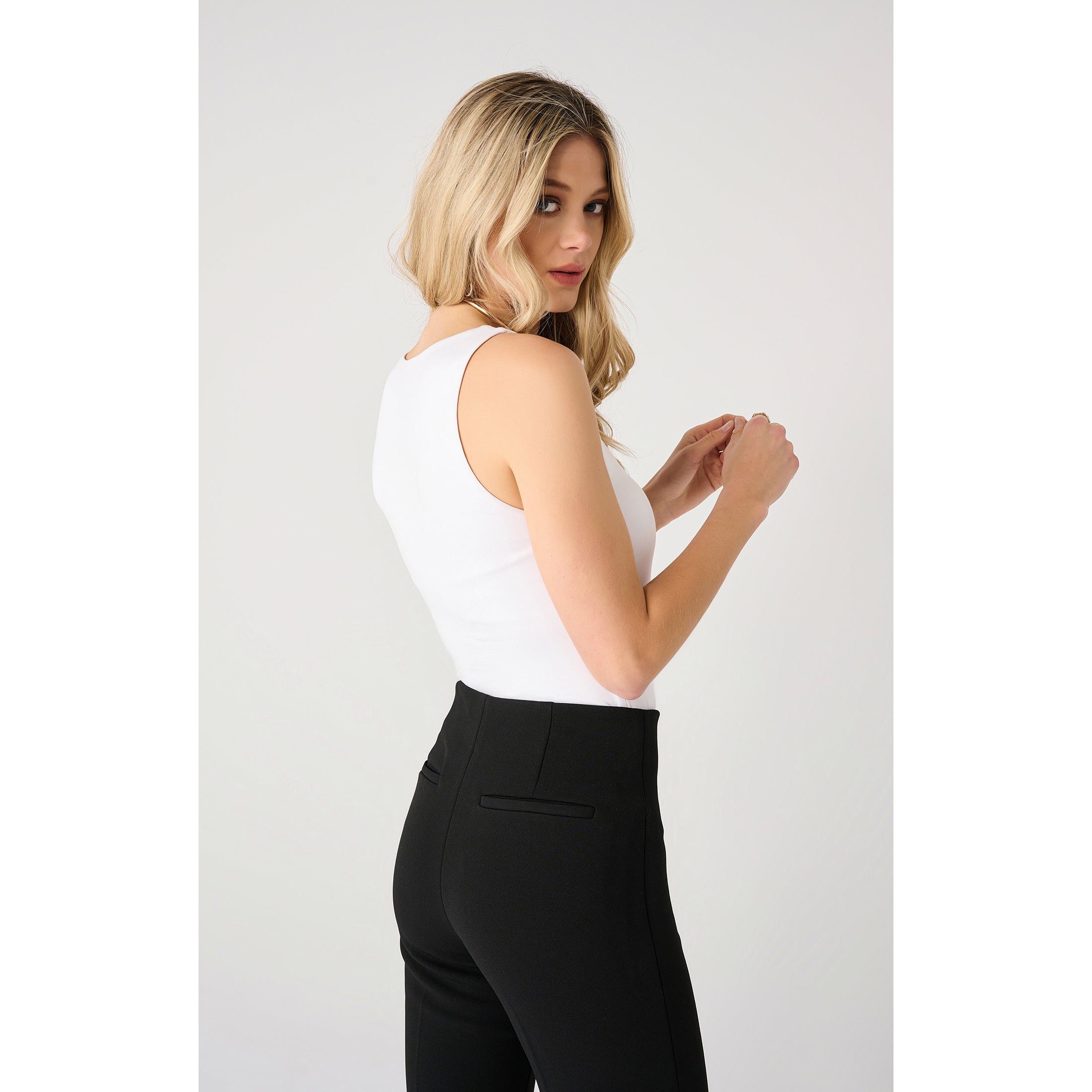 Dex - Square Neck Tank in White