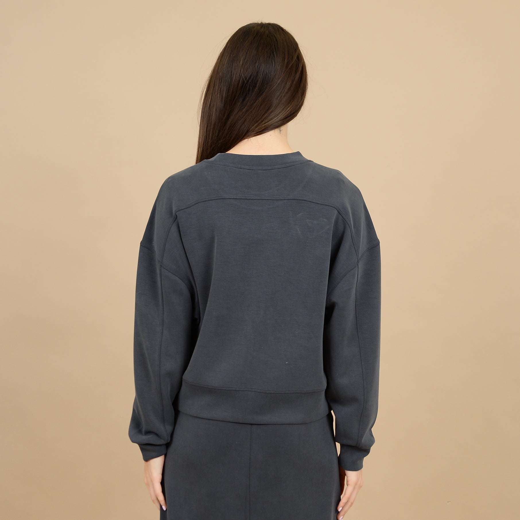 RD Style - Lucie Super Soft Modal Pullover in Black Ink