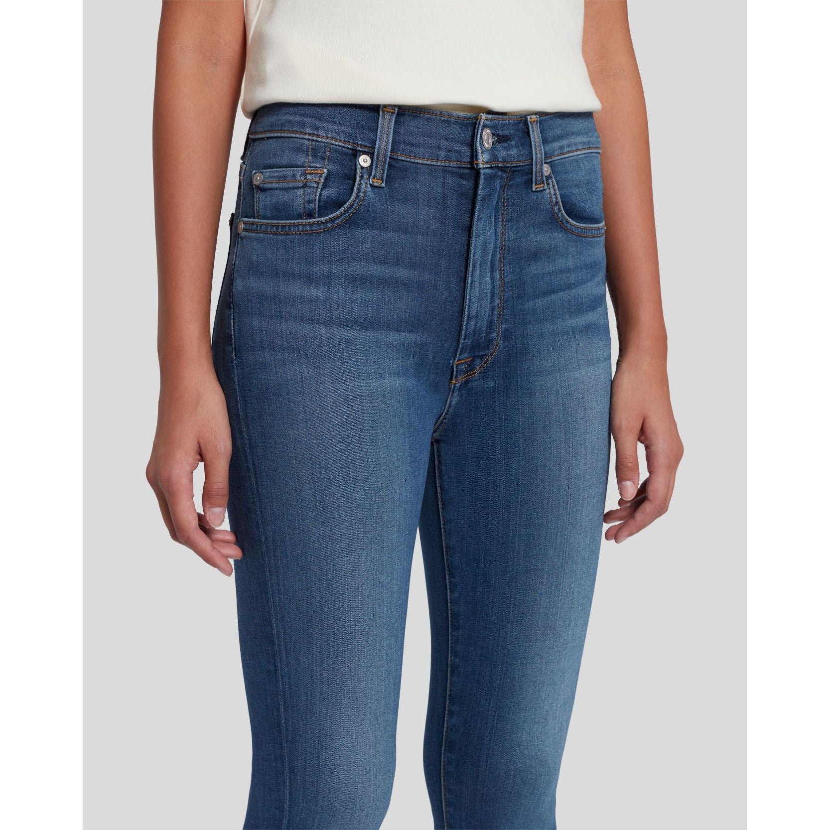 7 For All Mankind - High Rise Ankle Skinny in Love Story
