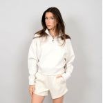 RD Style - Mailyn Soft 1/2 Zip Mock Neck Sweatshirt in Creamery