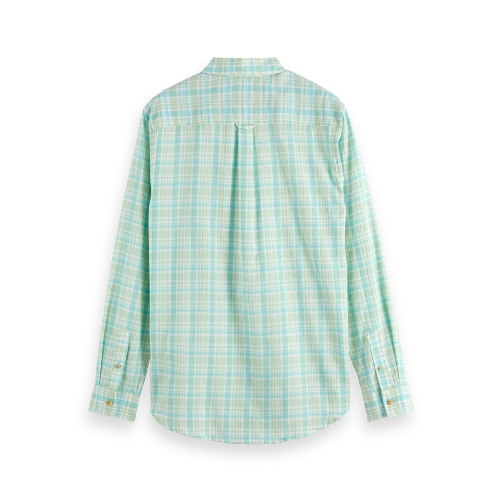 Scotch & Soda - Neon Checked Shirt in Lime