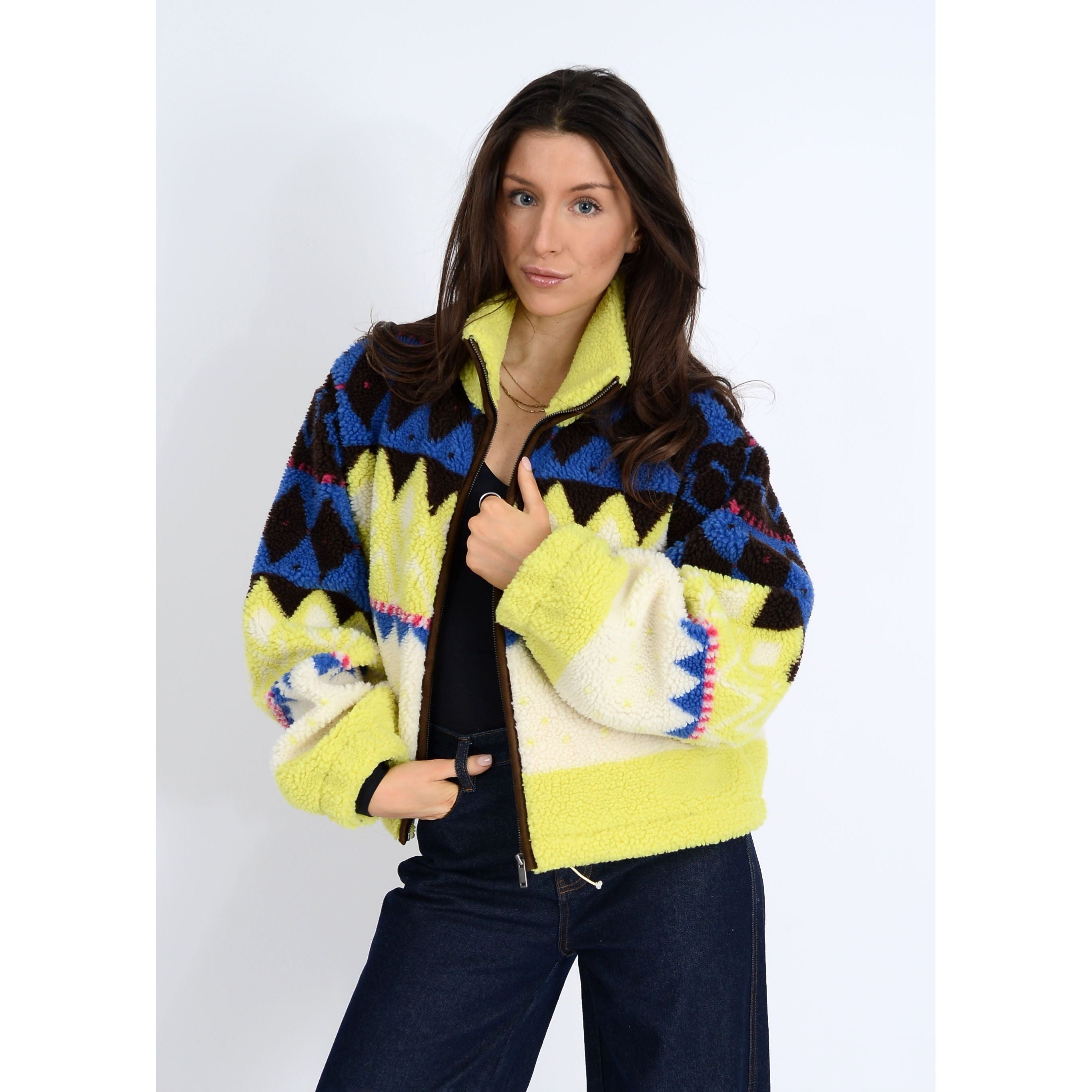 RD Style  - Whistler Fleece Jacket in Retro Lime