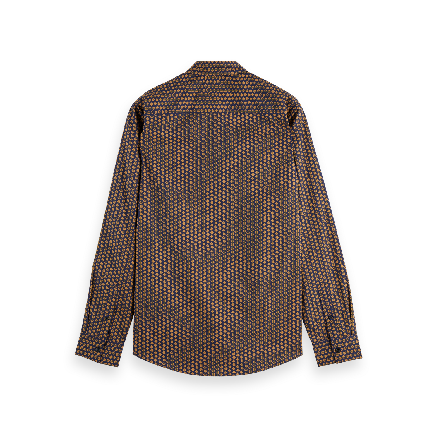 Scotch & Soda - Slim Fit Shirt in Ditsy Leaf Stripe Peacoat