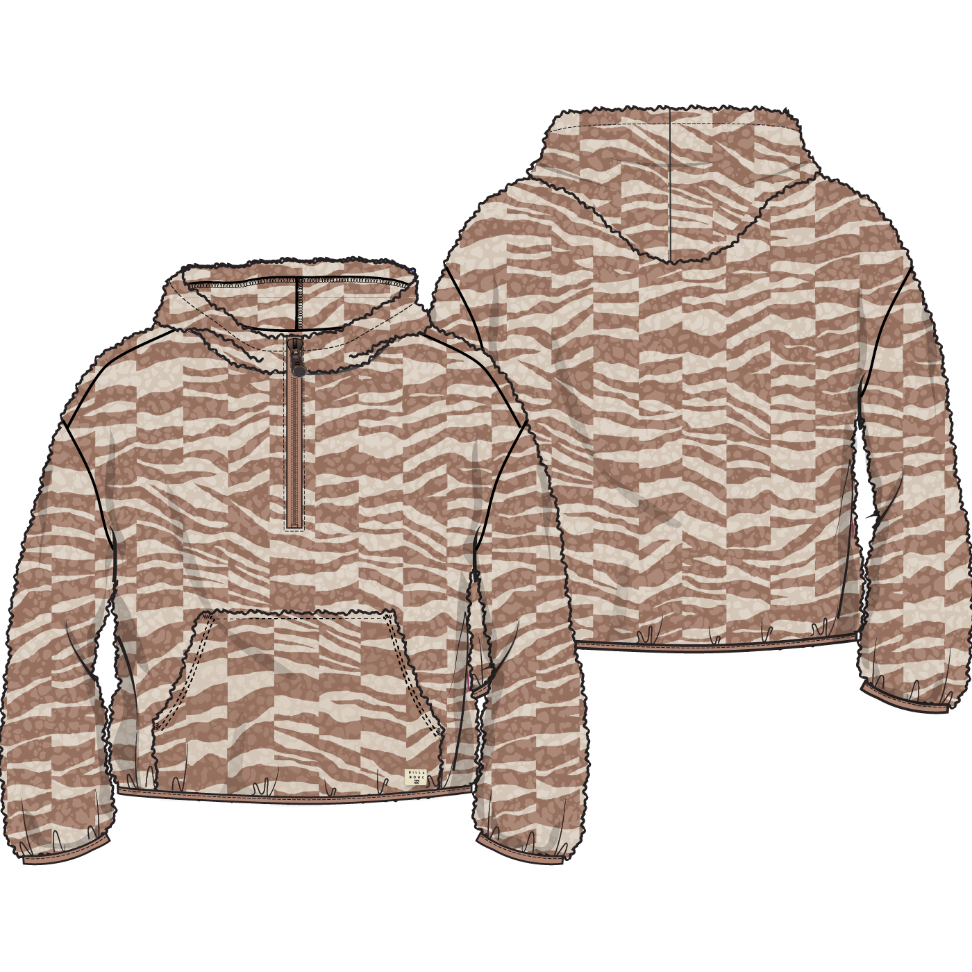 Billabong - Girls Just In Time Fleece in Rose Brown