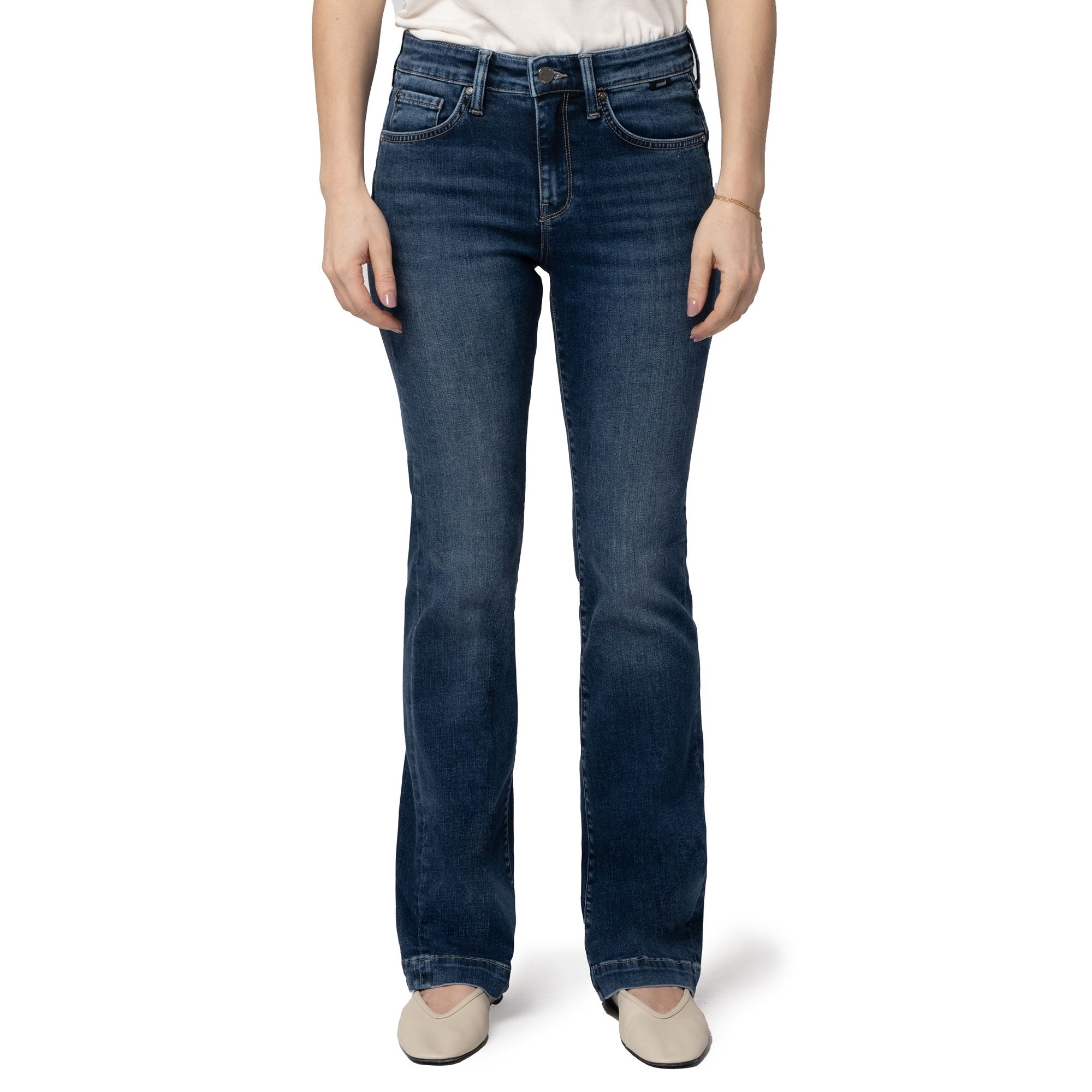Mavi - Vicky Bootcut in Dark Brushed Feather Blue Luxe