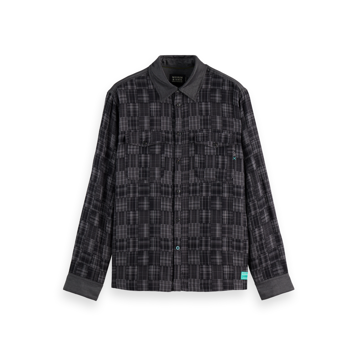 Scotch & Soda - Button Up Shirt in Meteroite Patrchwork Check