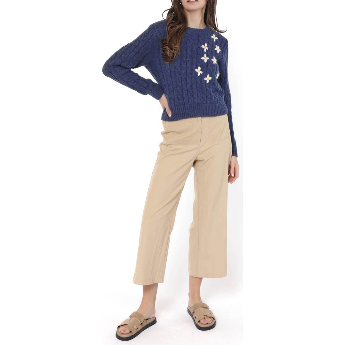 Sadie & Sage - Lulu Daisy Sweater in Navy