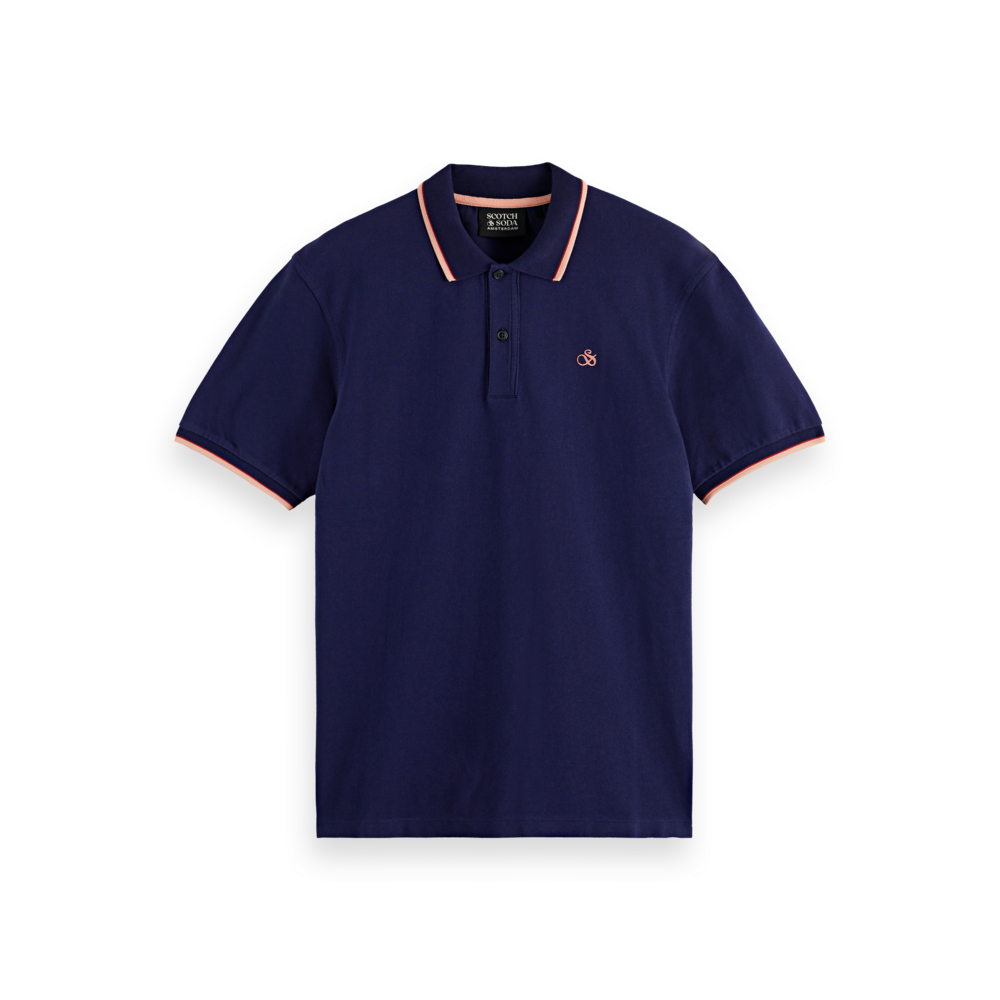 Scotch & Soda - Tipped Polo Shirt in Navy